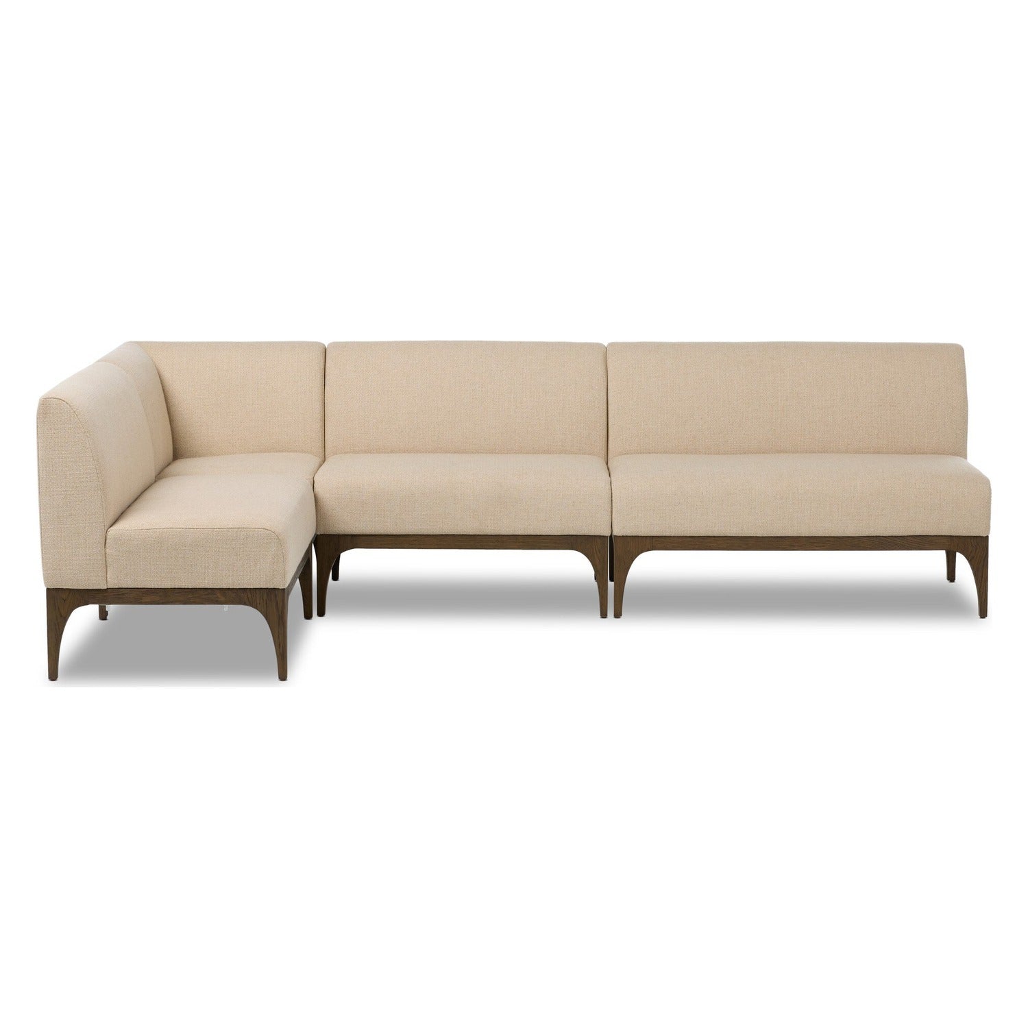 Four Hands Ellington Irving Taupe 115.5in L-Shape Dining Banquette