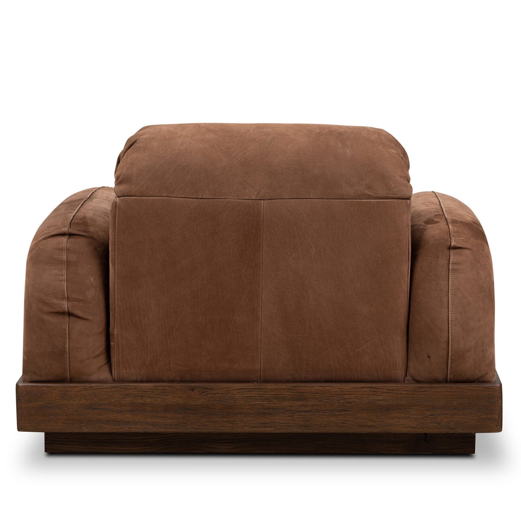 Four Hands Voller Nubuck Tobacco Chair back view