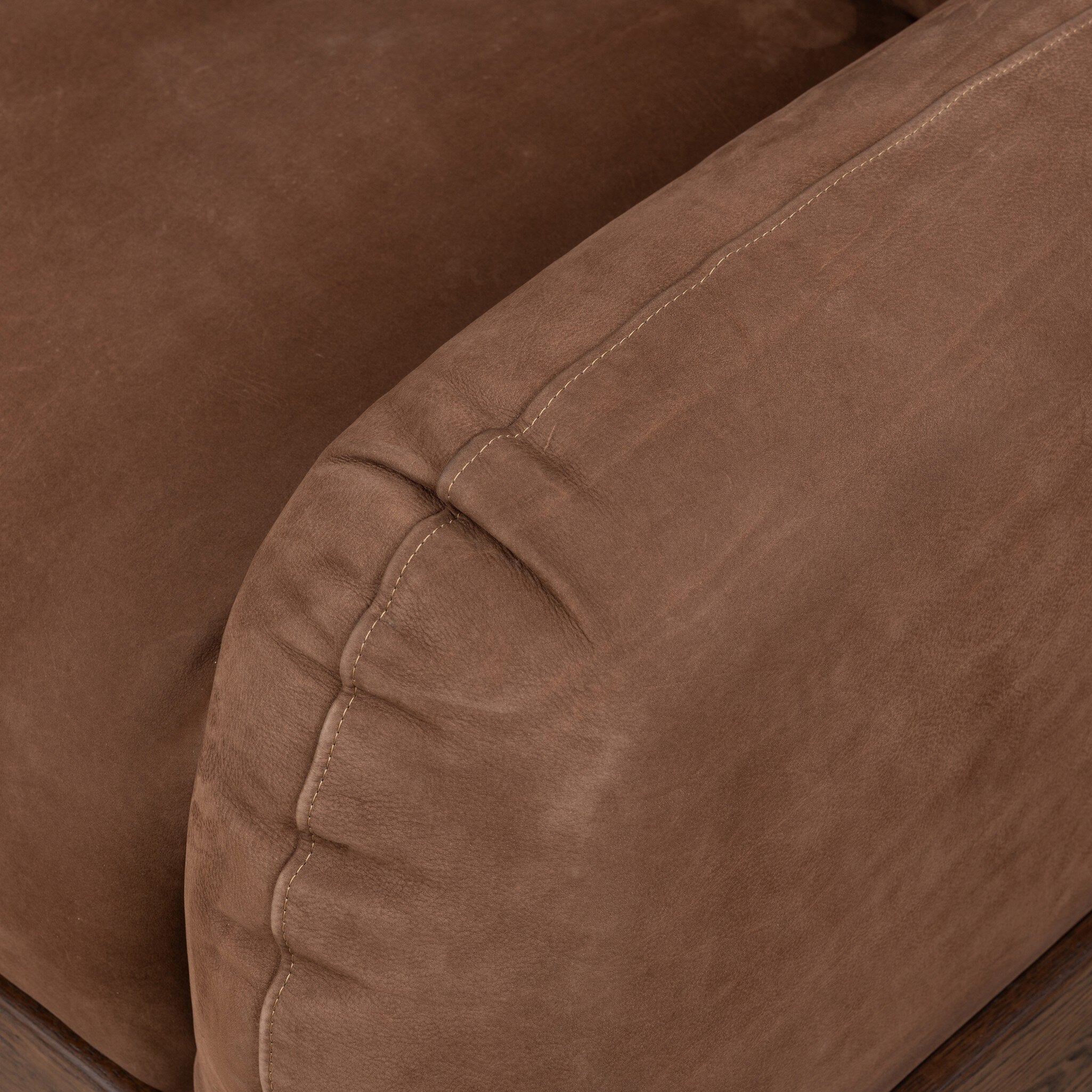 Four Hands Voller Nubuck Tobacco Chair — Top Grain Leather