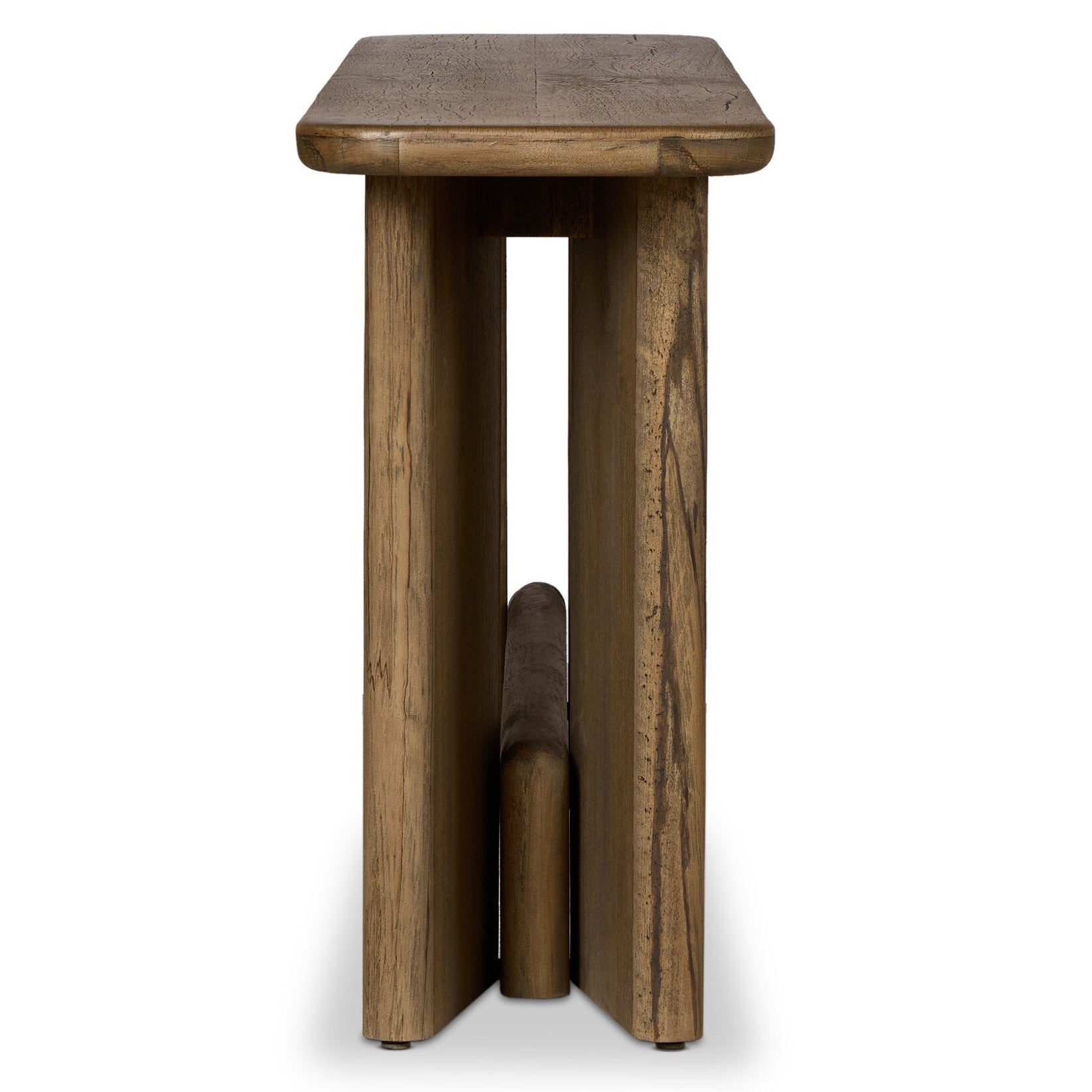 Four Hands Nadine Toasted Oak Console Table - side profile