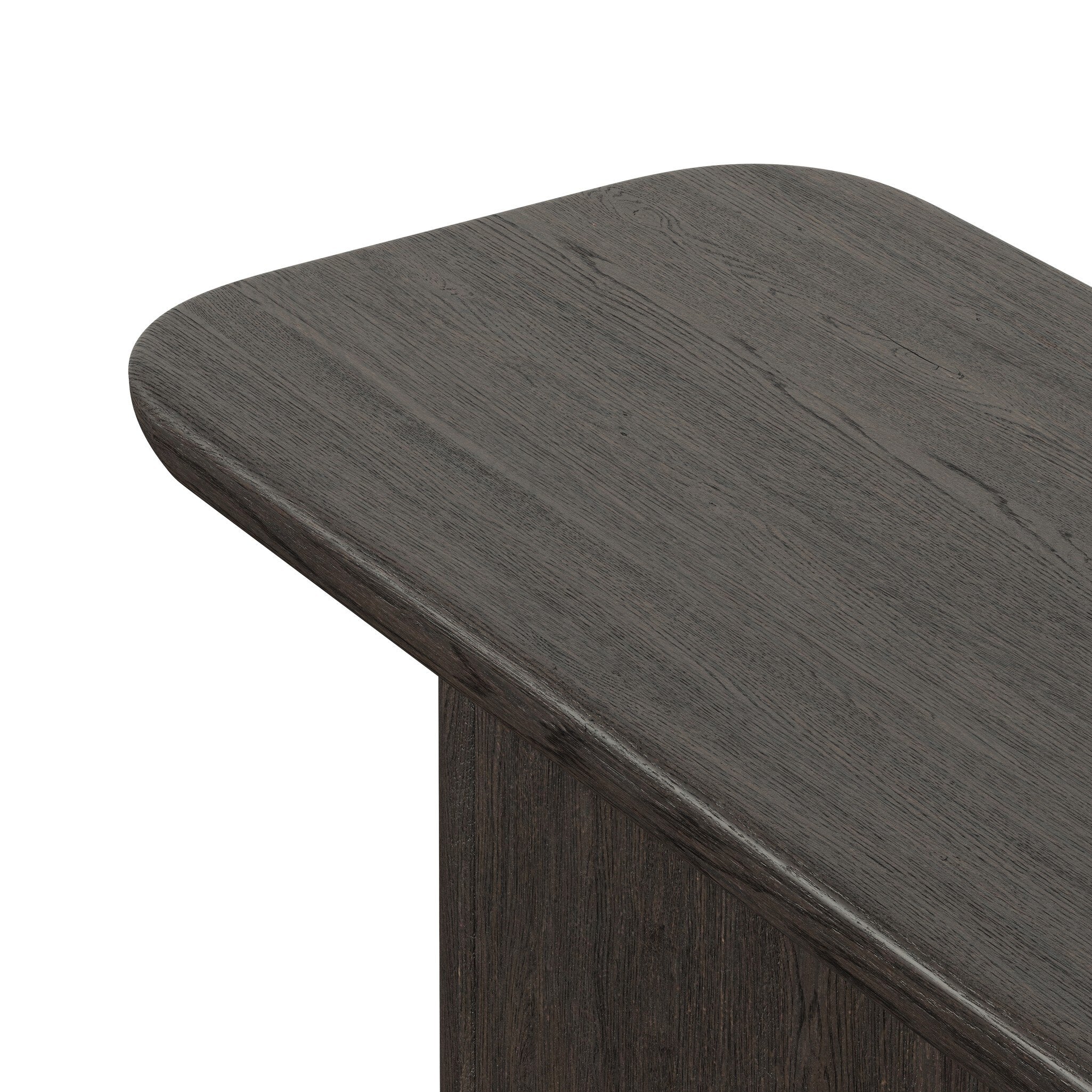 Four Hands Nadine Smoked Black Oak Console Table - detail view 1