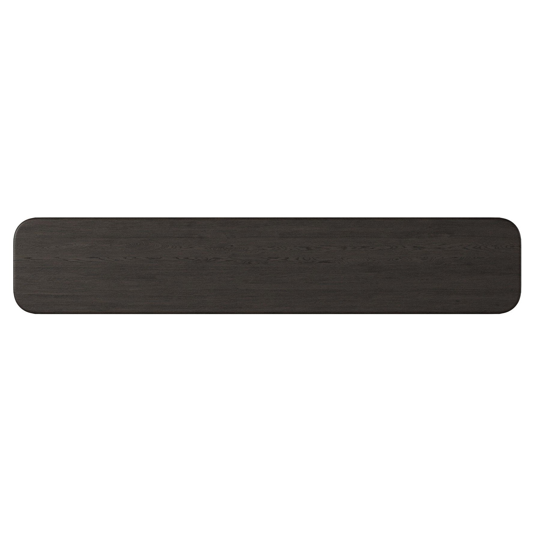 Four Hands Nadine Smoked Black Oak Console Table - top-down view
