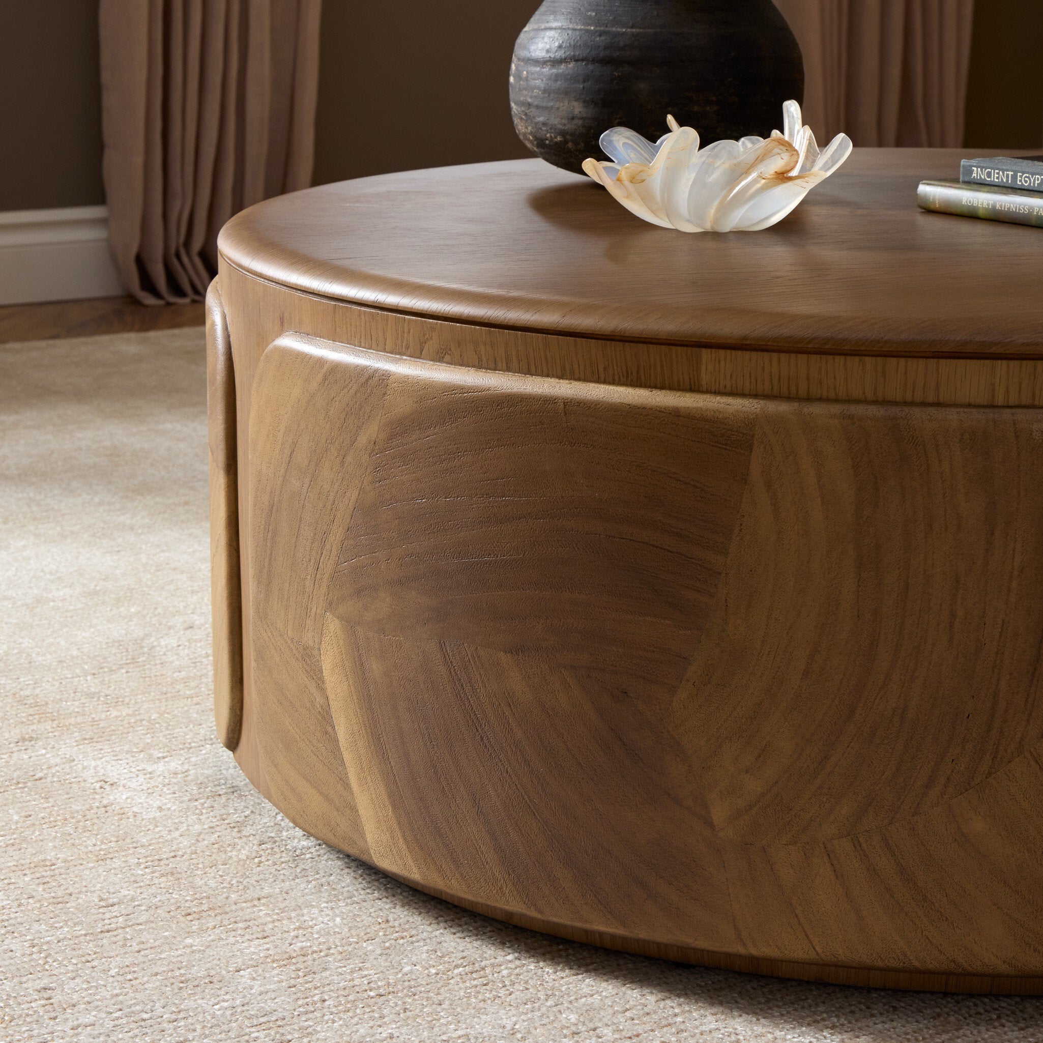 Four Hands Marlena Smoked American Oak Coffee Table - detail view 4