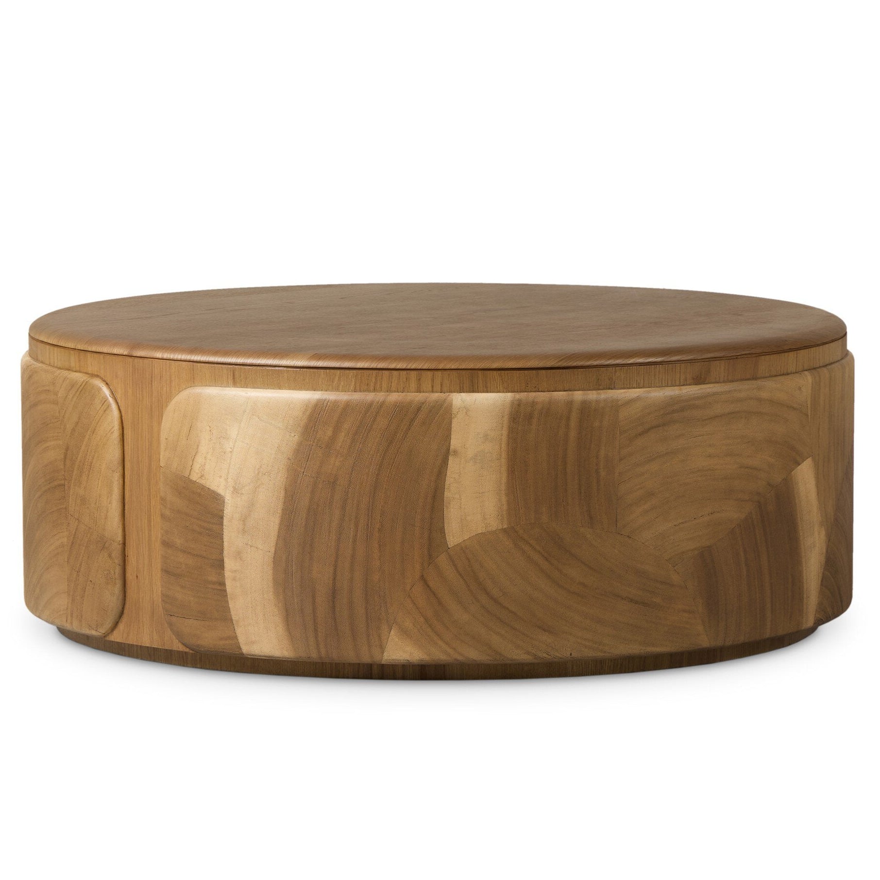 Four Hands Marlena Smoked American Oak Coffee Table - styled view