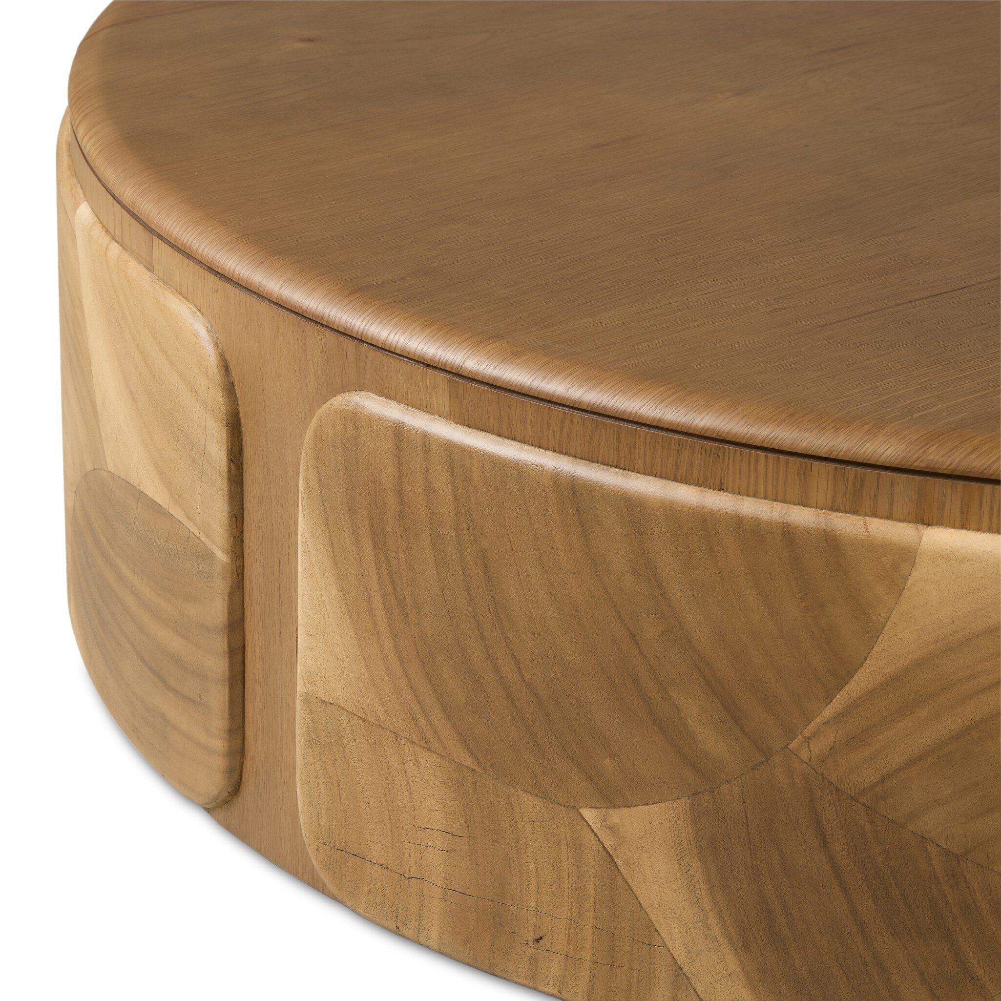 Four Hands Marlena Smoked American Oak Coffee Table - detail view 3
