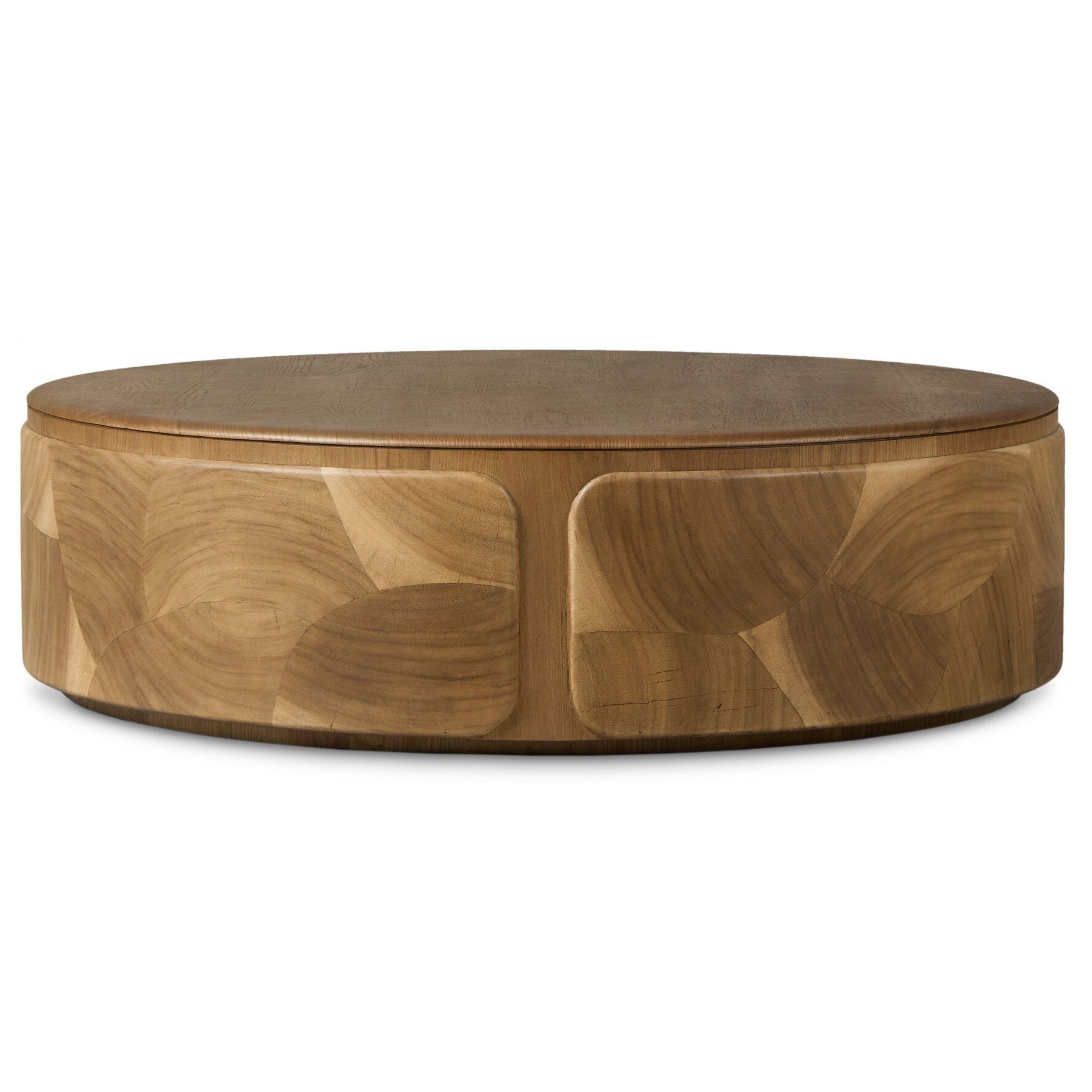 Four Hands Marlena Smoked American Oak Coffee Table - front view