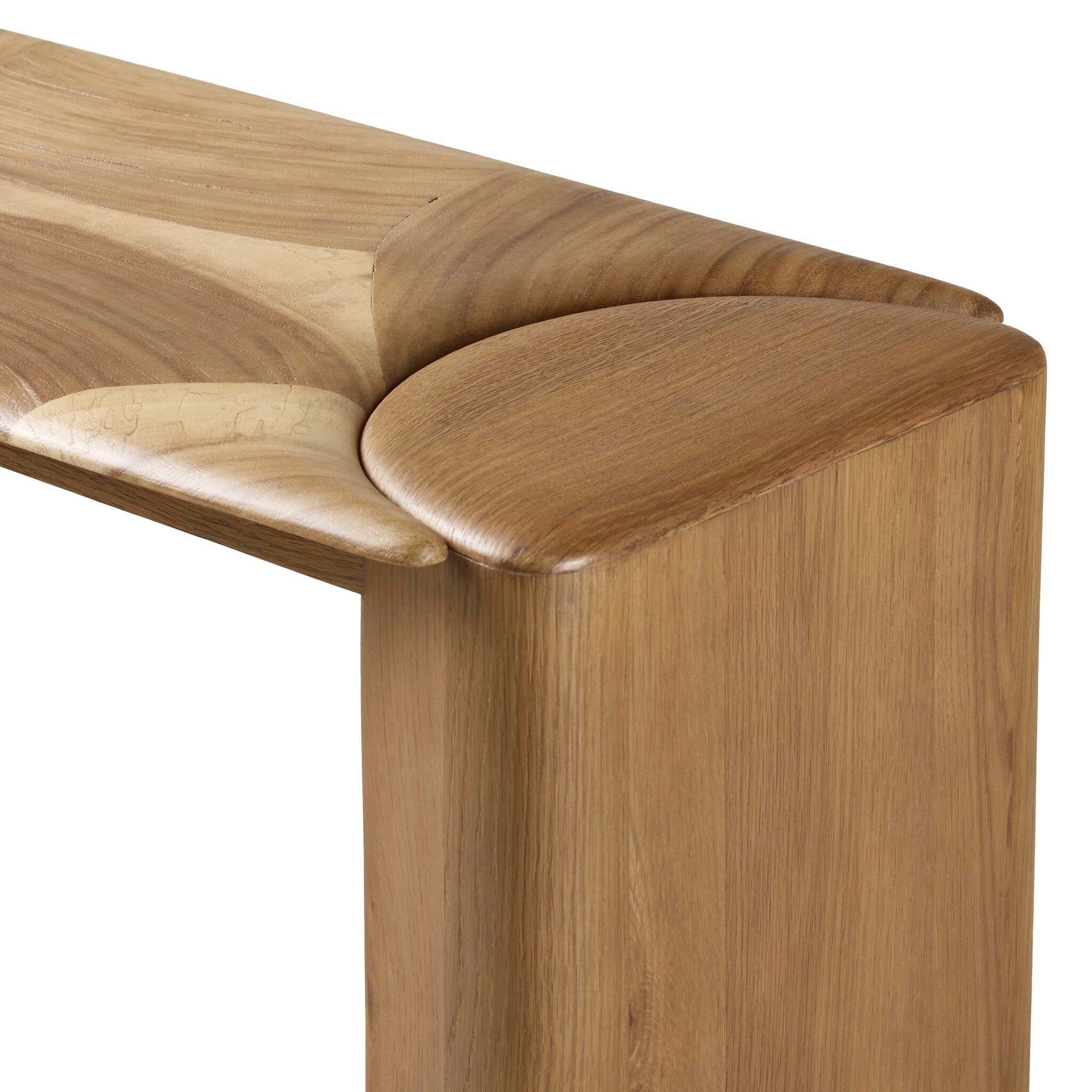 Four Hands Marlena Smoked American Oak Console Table - detail view 3