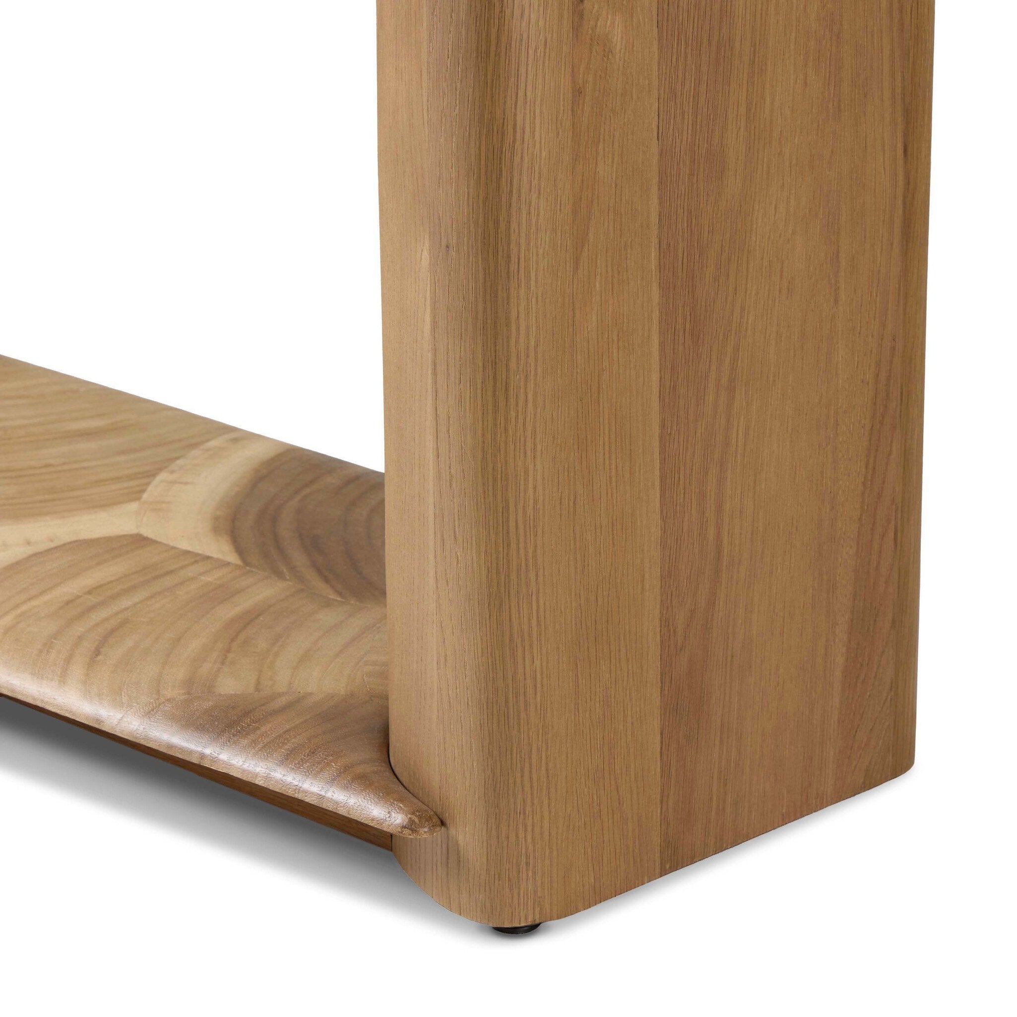 Four Hands Marlena Smoked American Oak Console Table - detail view 4