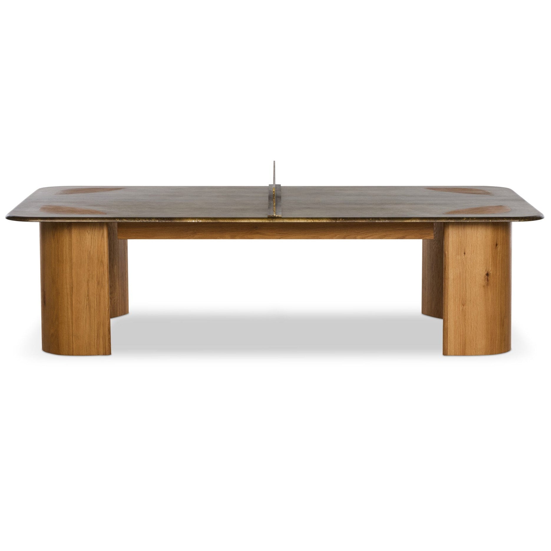 Four Hands Vella Smoked Oak Ping Pong Table - back view