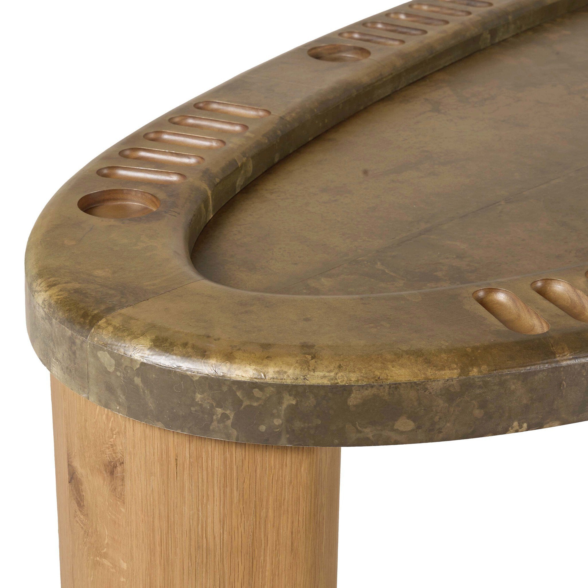 Four Hands Vella Smoked Oak Poker Table - detail 3