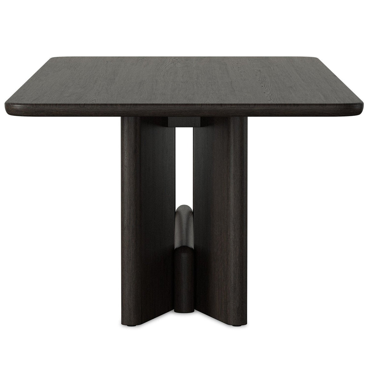 Four Hands Nadine Smoked Black Oak Dining Table - side view