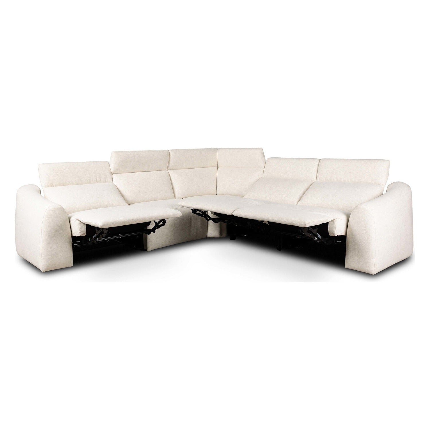 Four Hands Alondra Crypton Nomad Snow Power Recliner 5-Piece Sectional Sofa