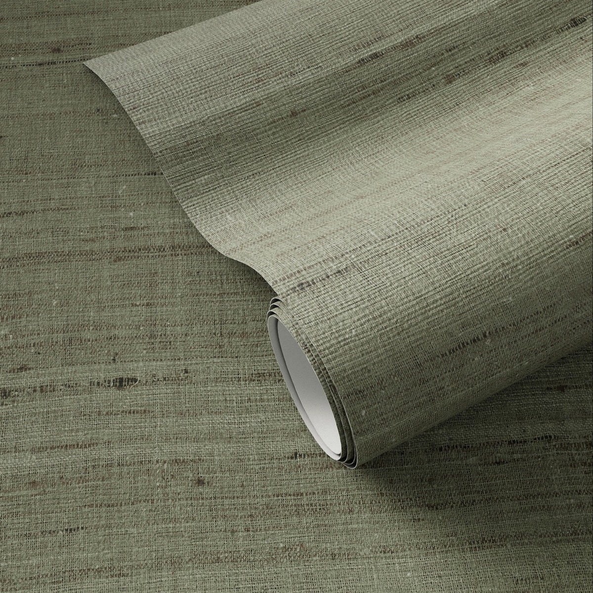 FH Art Studio Silk Tussah Silk Laurel Oak Wallpaper - styled view