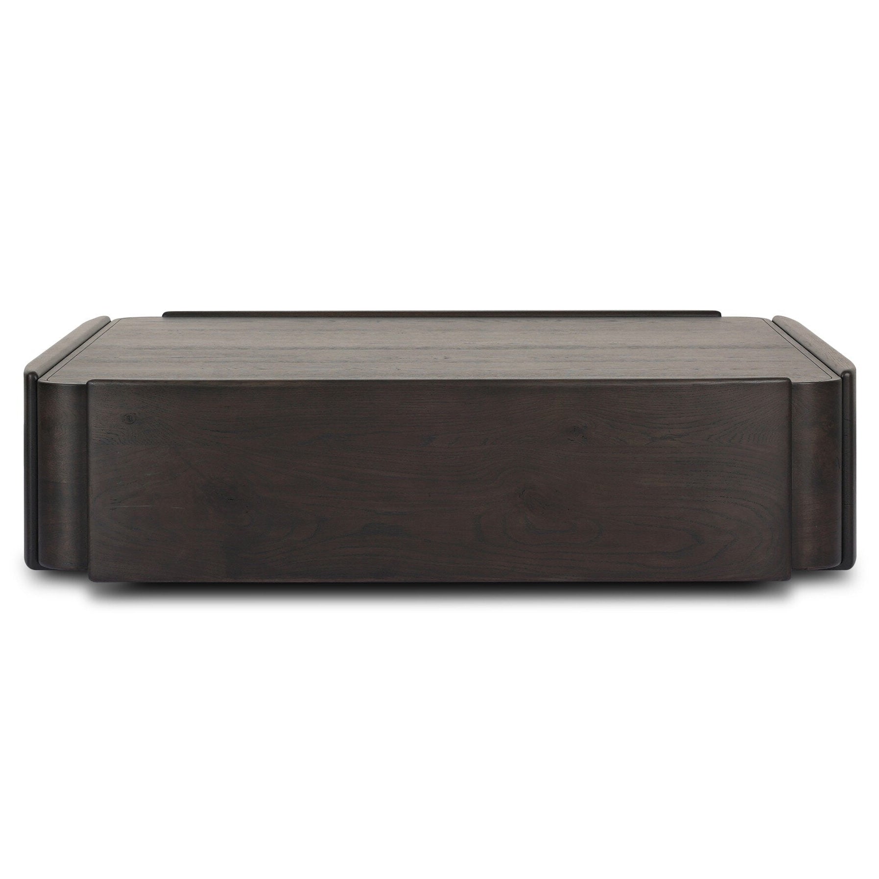 Four Hands Floyd Smoked Black Oak Coffee Table - front view