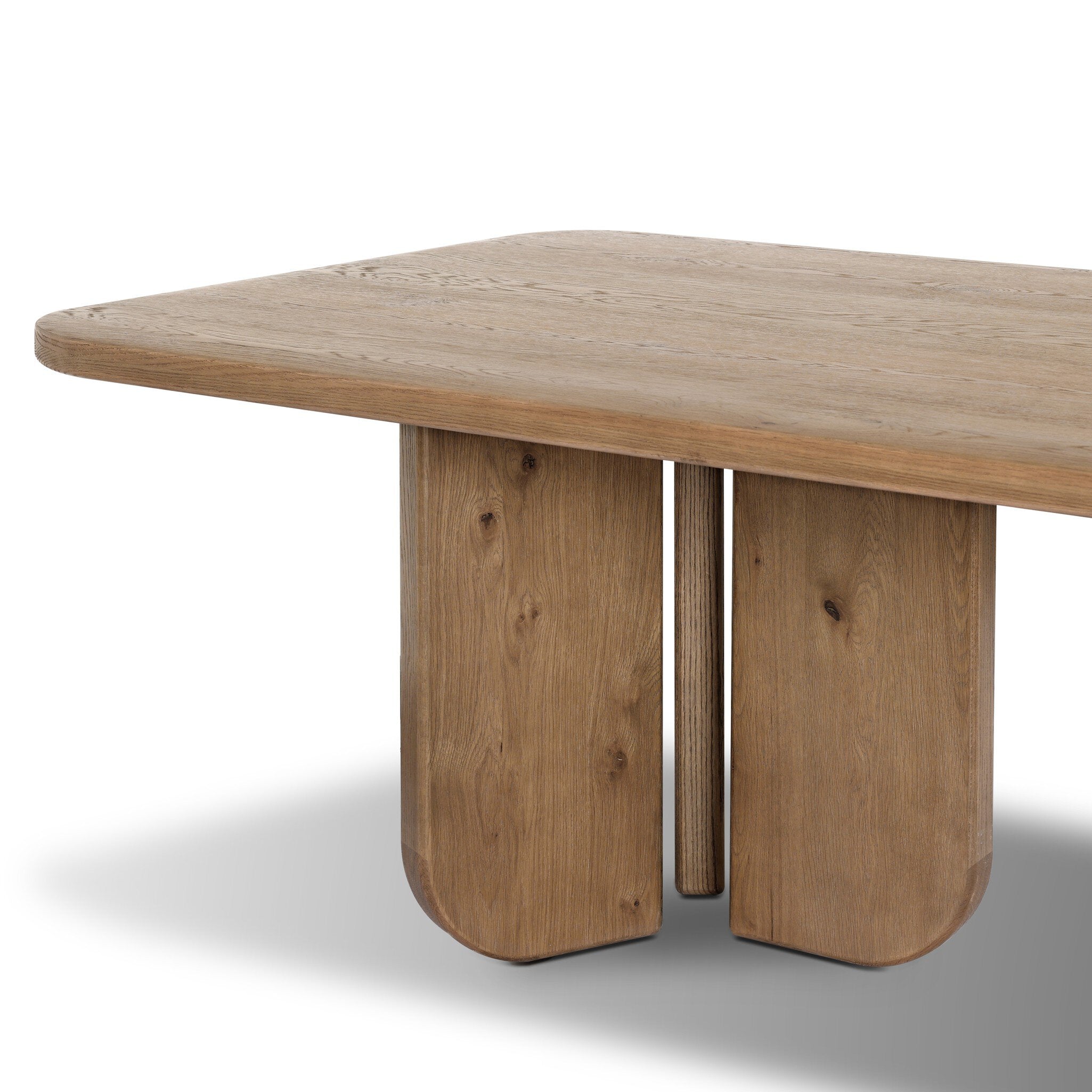 Four Hands Baloro Warm Oak Thick Dining Table - detail 1