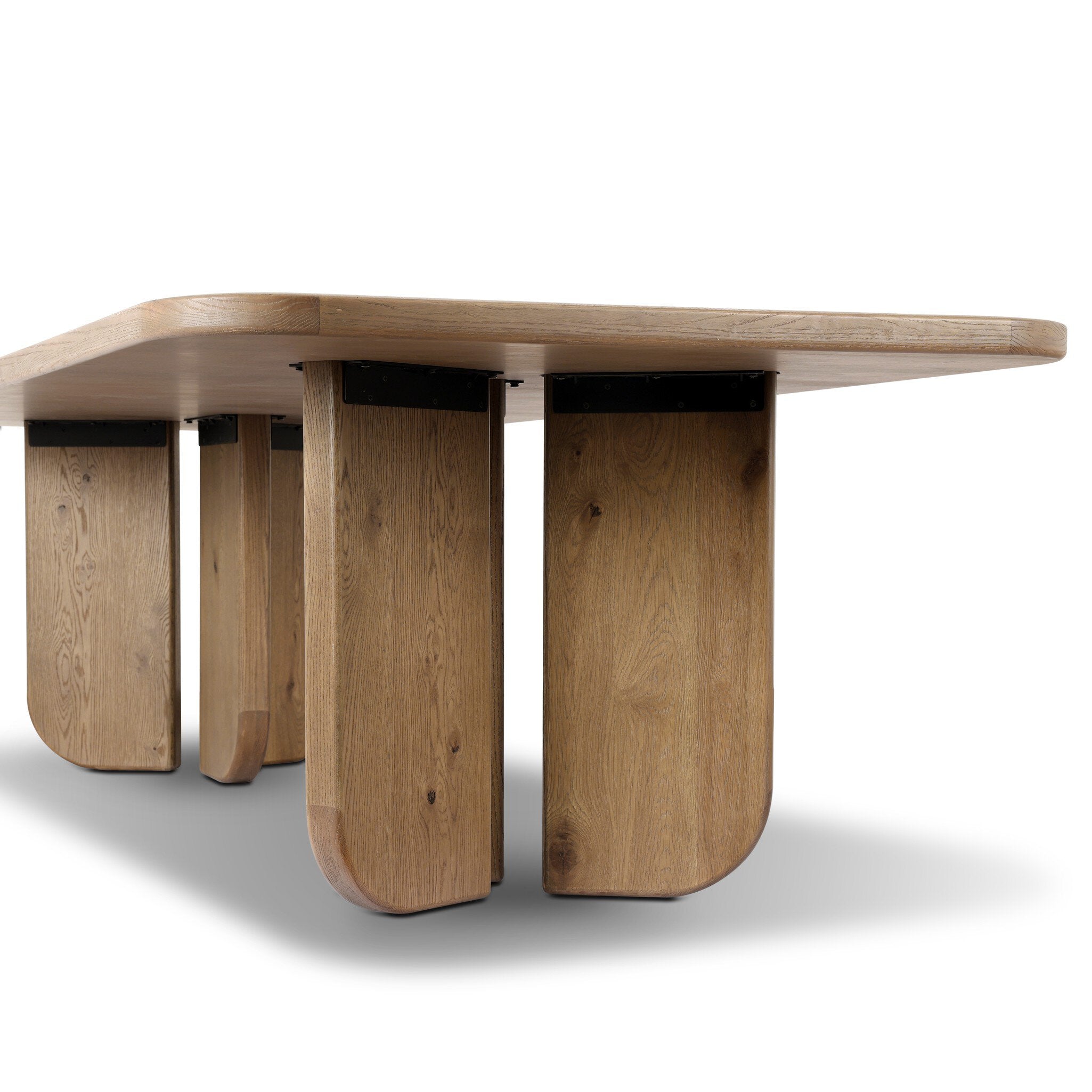 Four Hands Baloro Warm Oak Thick Dining Table - detail 5