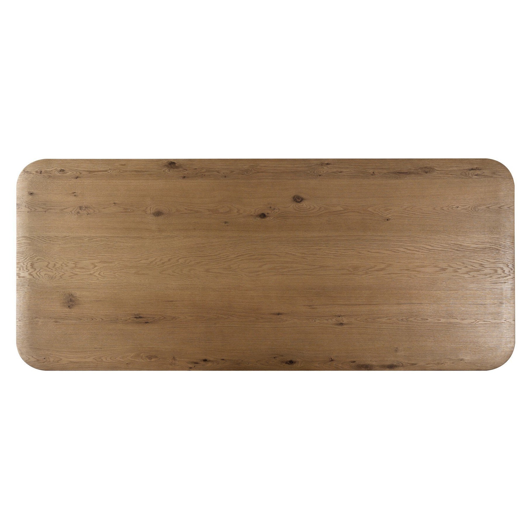 Four Hands Baloro Warm Oak Thick Dining Table - top-down view
