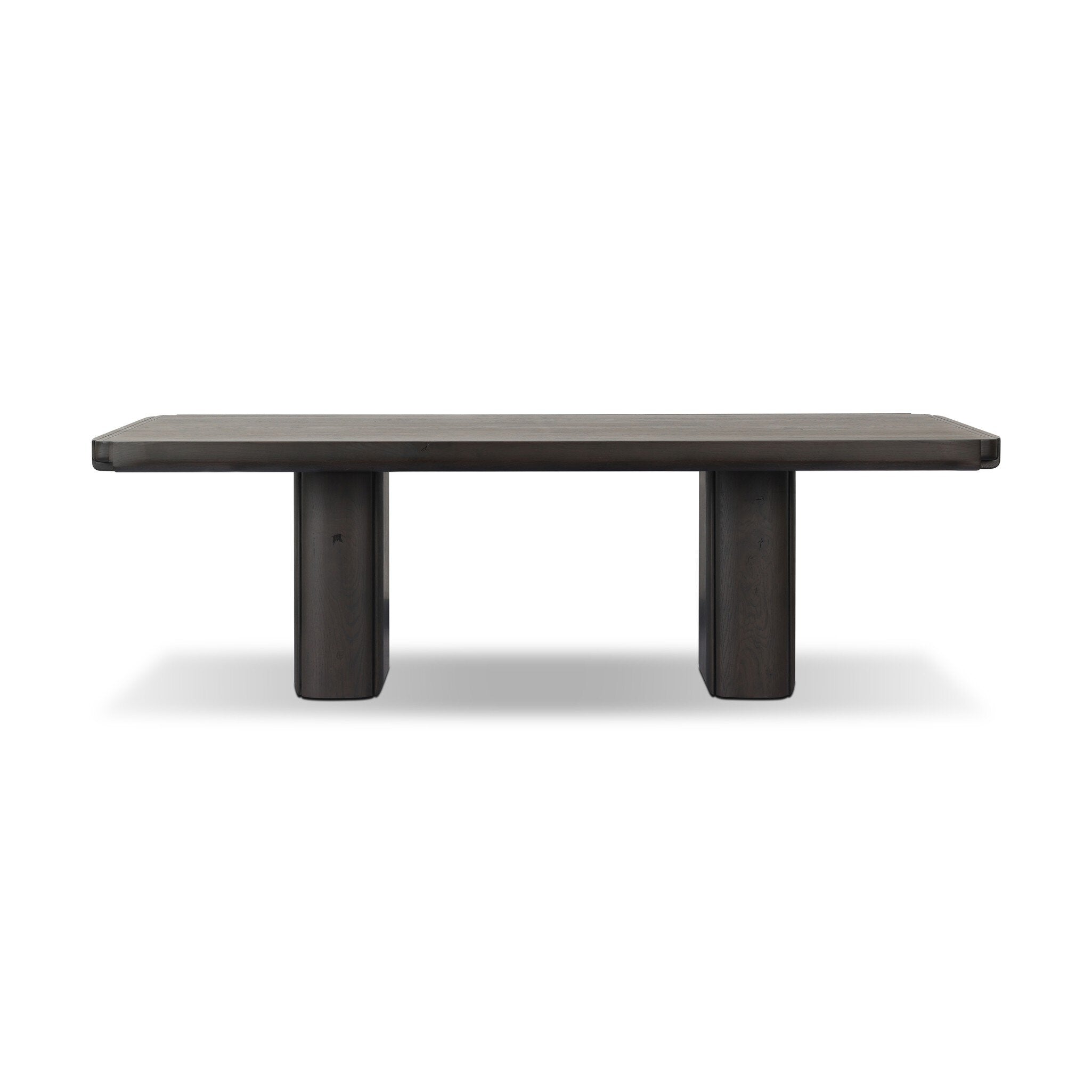Four Hands Floyd Smoked Black Oak Dining Table - back view
