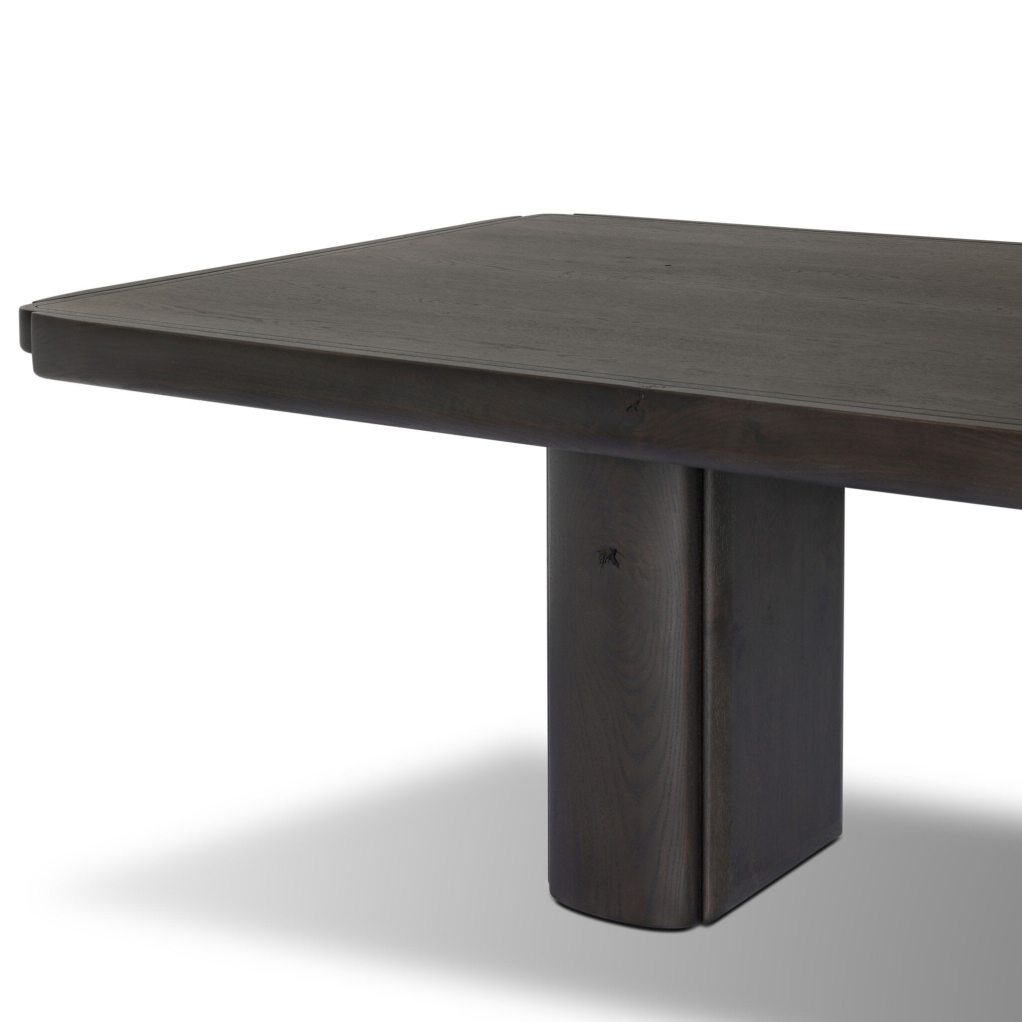 Four Hands Floyd Smoked Black Oak Dining Table - detail 1