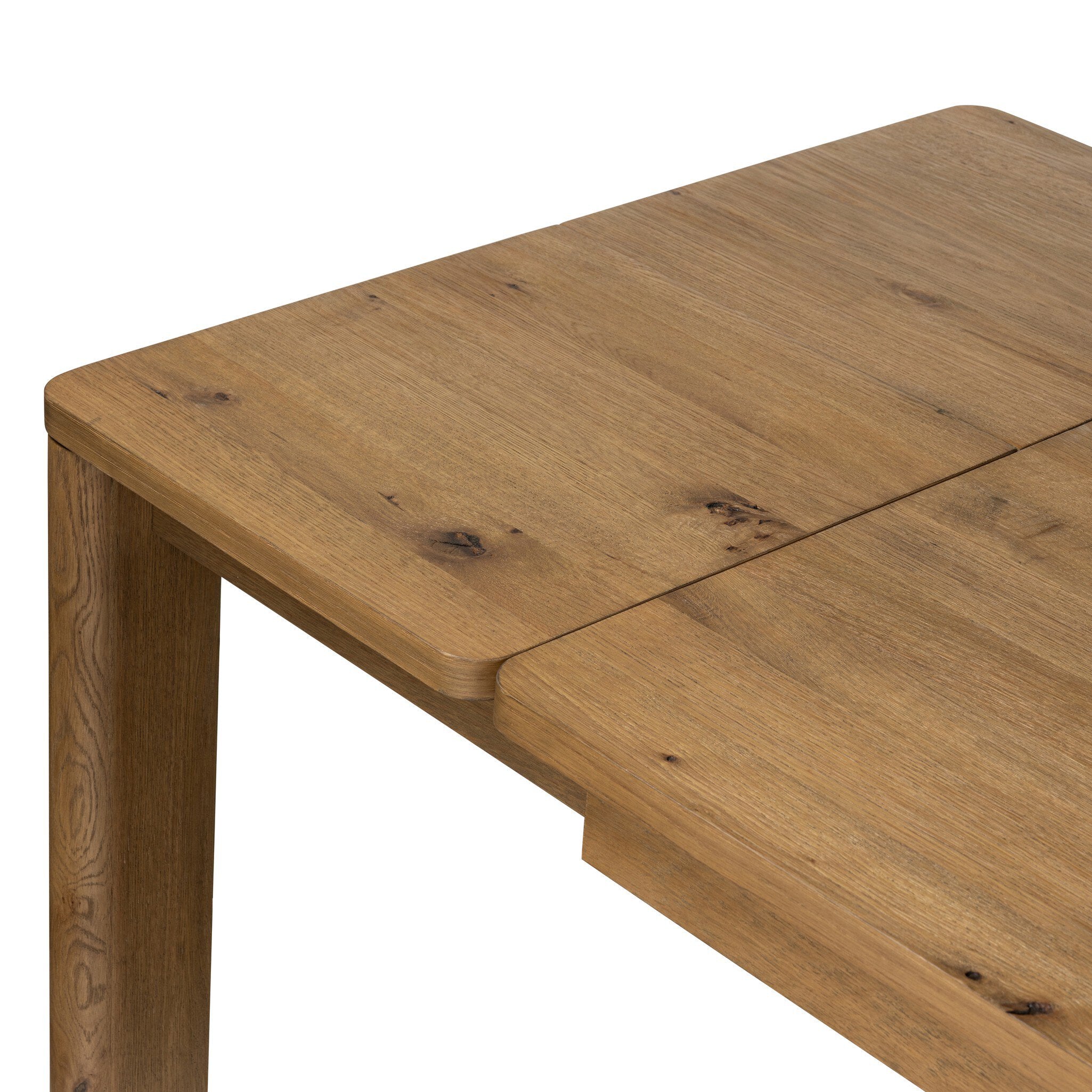 Four Hands Noeline Worn Oak Extension Dining Table close-up detail
