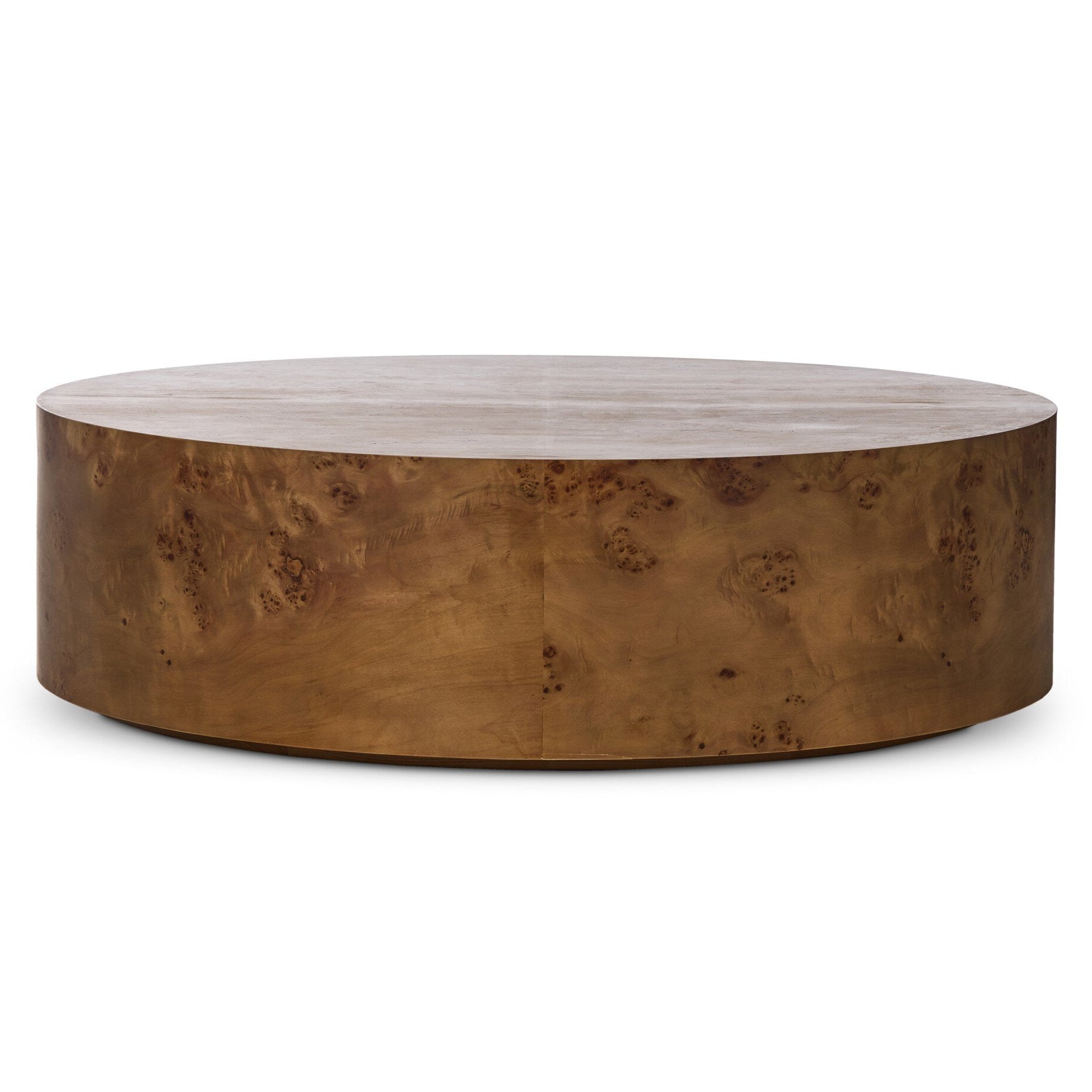 Four Hands Caya Caramel Burl Large Coffee Table in Caramel Burl