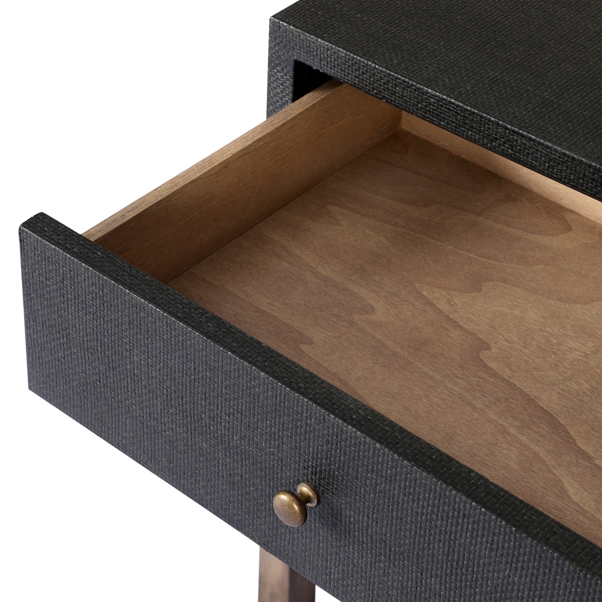 Four Hands Fiona Russet Mahogany Small Nightstand material close-up