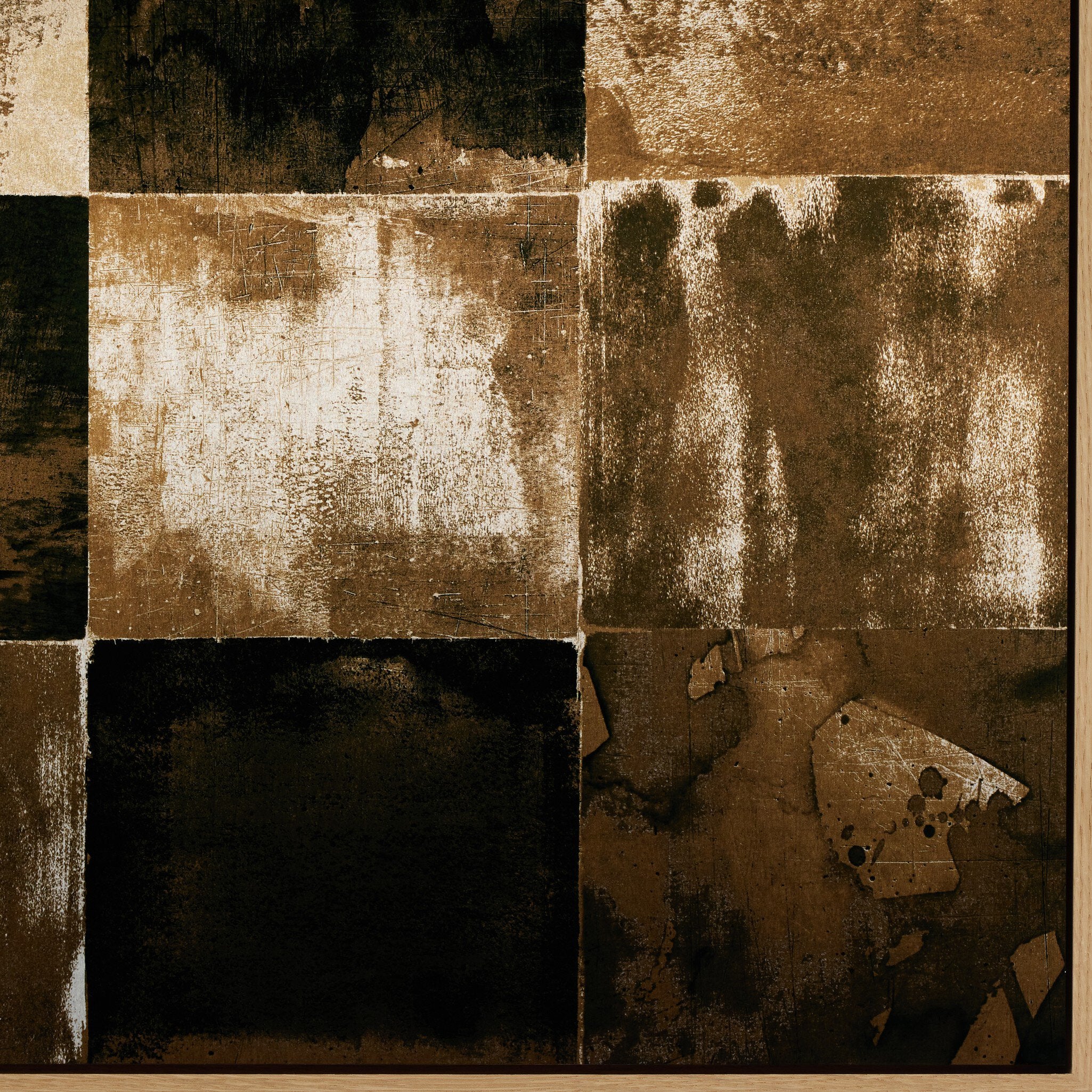 Four Hands x Paul Duncan Rusted Diptych Framed Art Set of 2 close-up detail