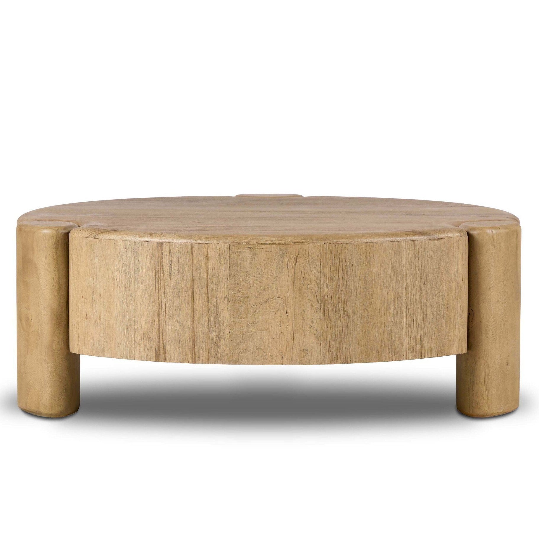 Four Hands Toman Rustic Oak Coffee Table front view