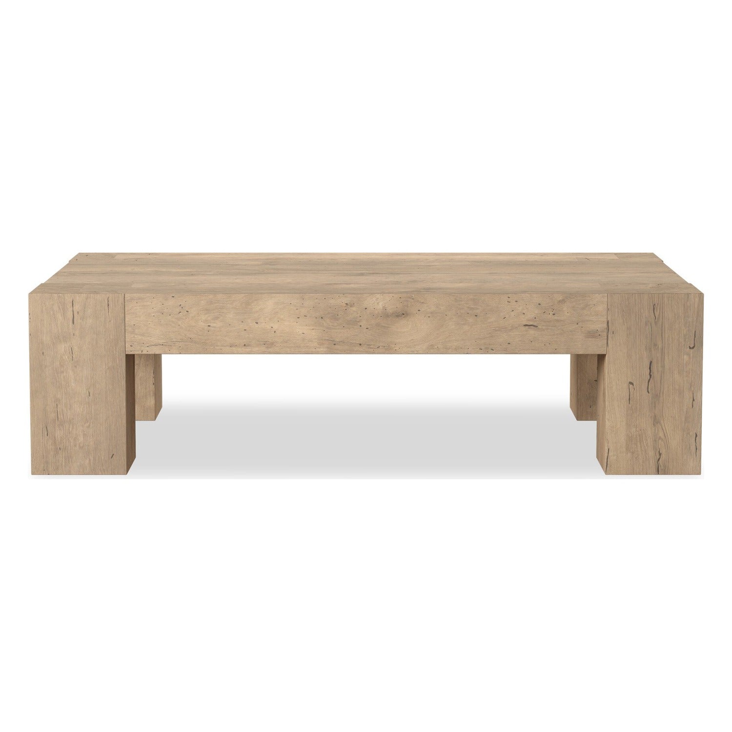 Four Hands Abaso Whitewash Rustic Rectangular Coffee Table