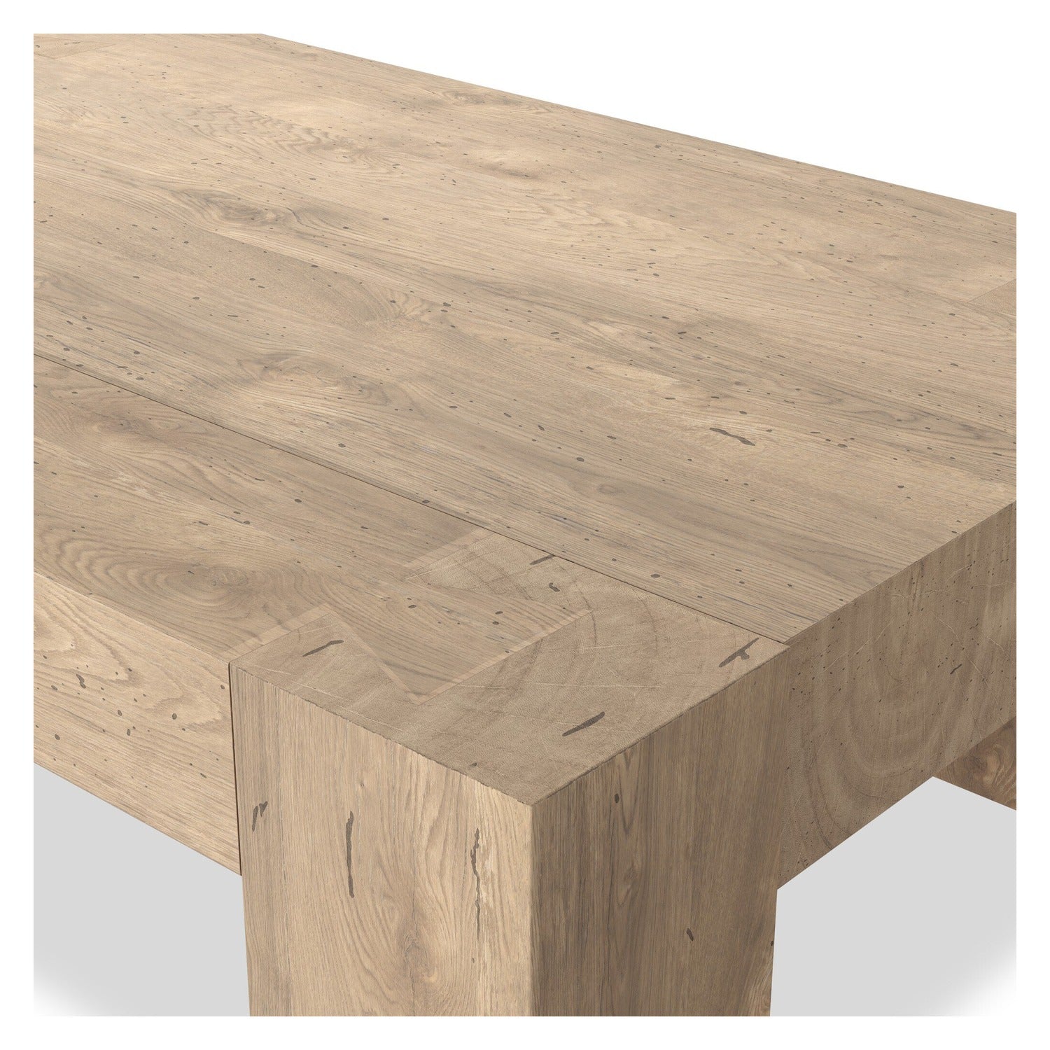 Four Hands Abaso Whitewash Rustic Rectangular Coffee Table