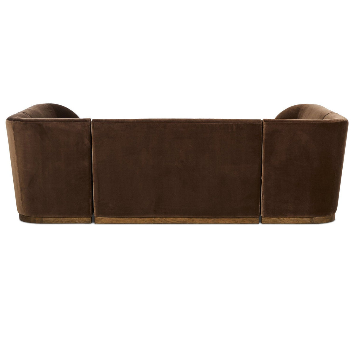 Four Hands Dorset Surrey Mink U-Shape Banquette back view
