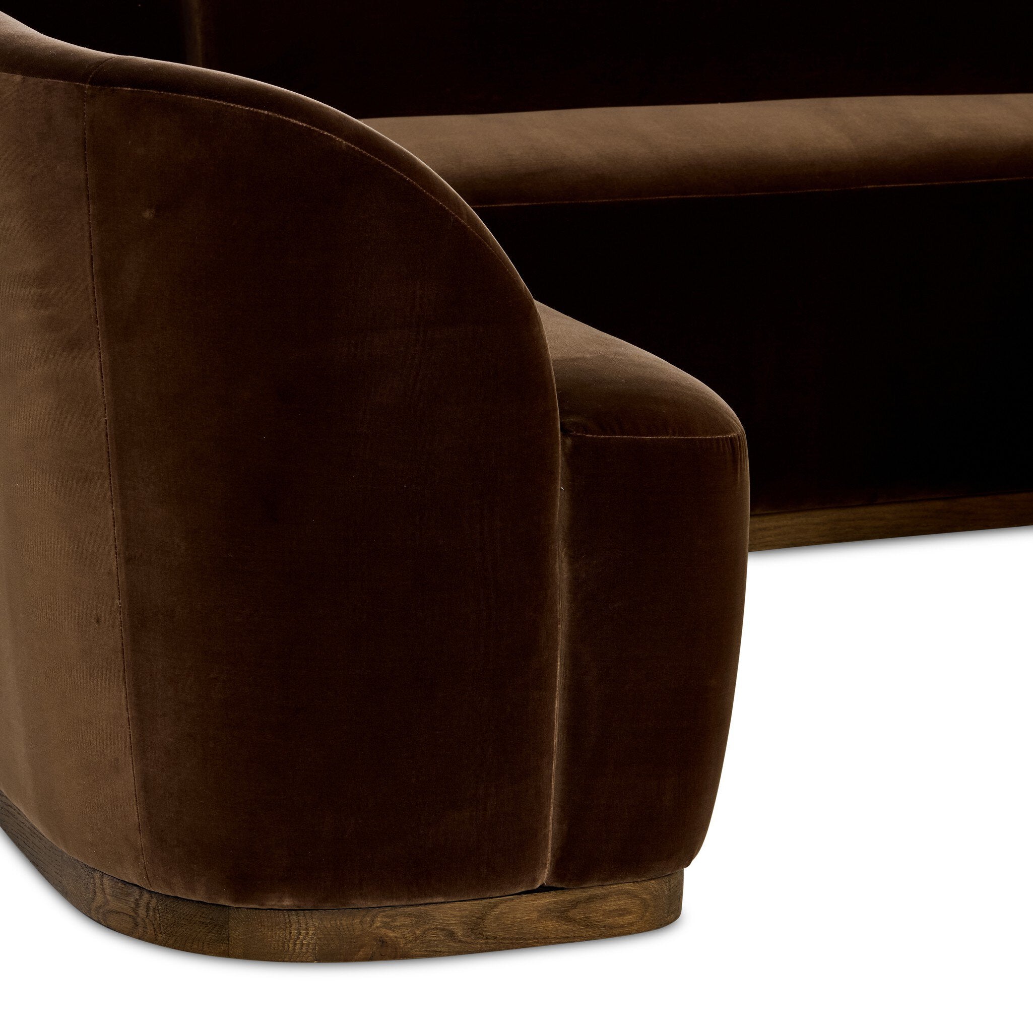 Four Hands Dorset Surrey Mink U-Shape Banquette detail view 4