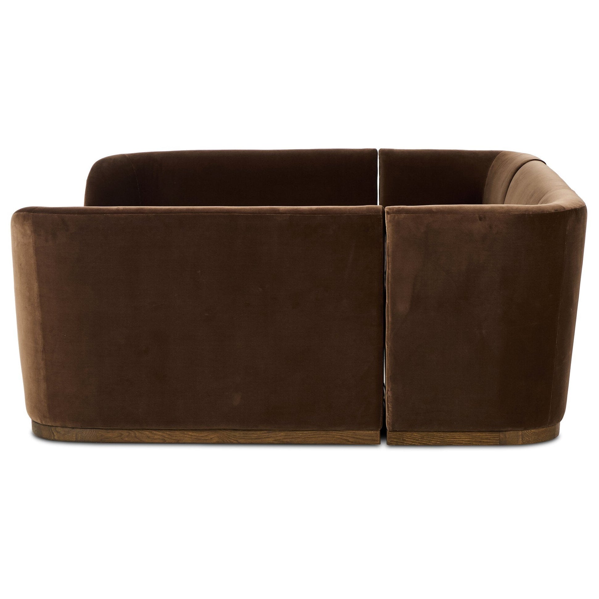 Four Hands Dorset Surrey Mink U-Shape Banquette side view