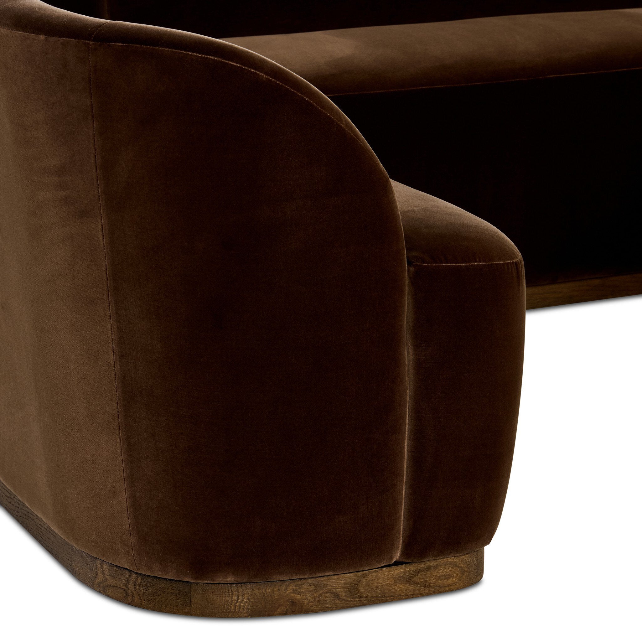 Four Hands Dorset Surrey Mink U-Shape Banquette detail view 5