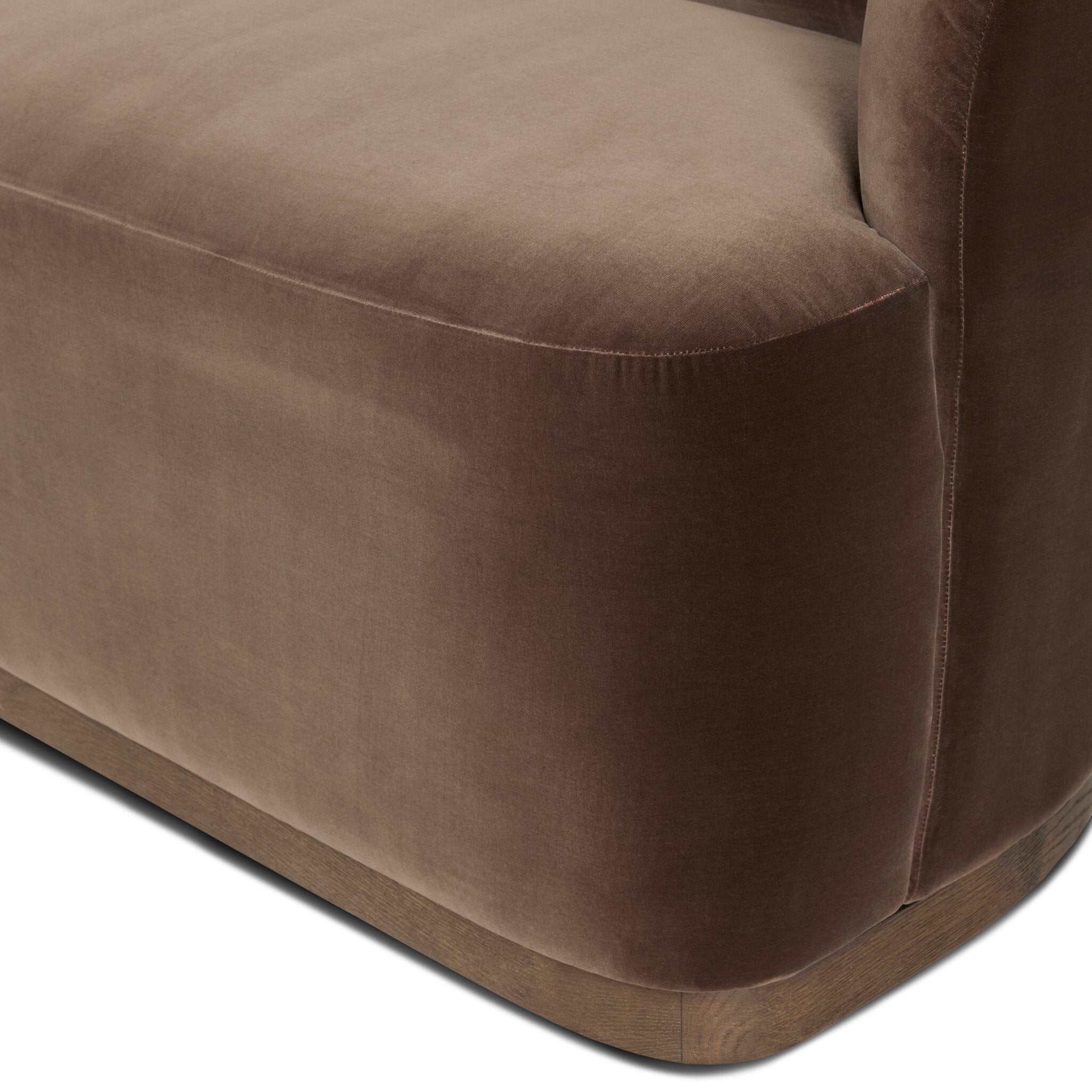 Four Hands Dorset Surrey Mink L-Shape Banquette detail view 2