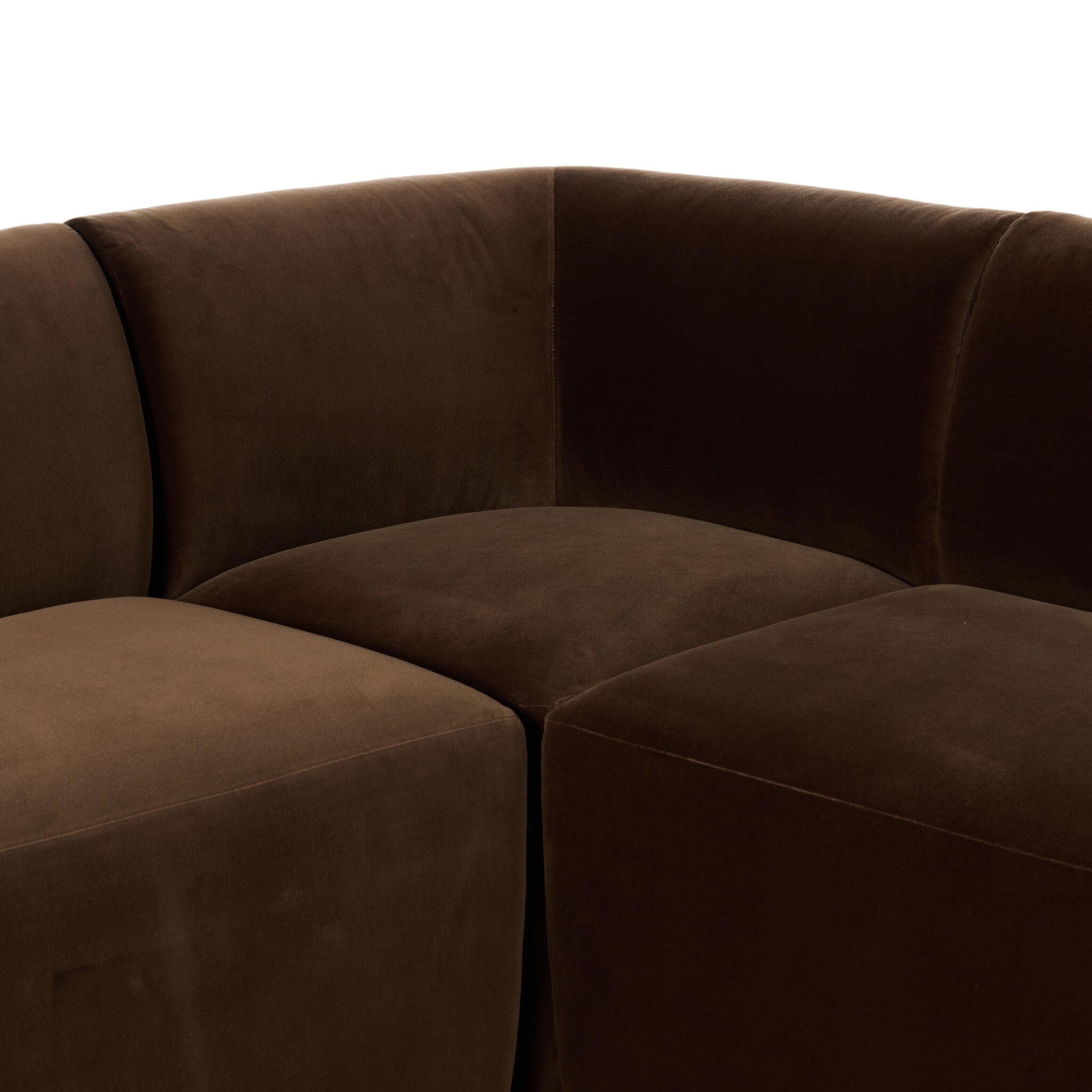 Four Hands Dorset Surrey Mink L-Shape Banquette detail view 2