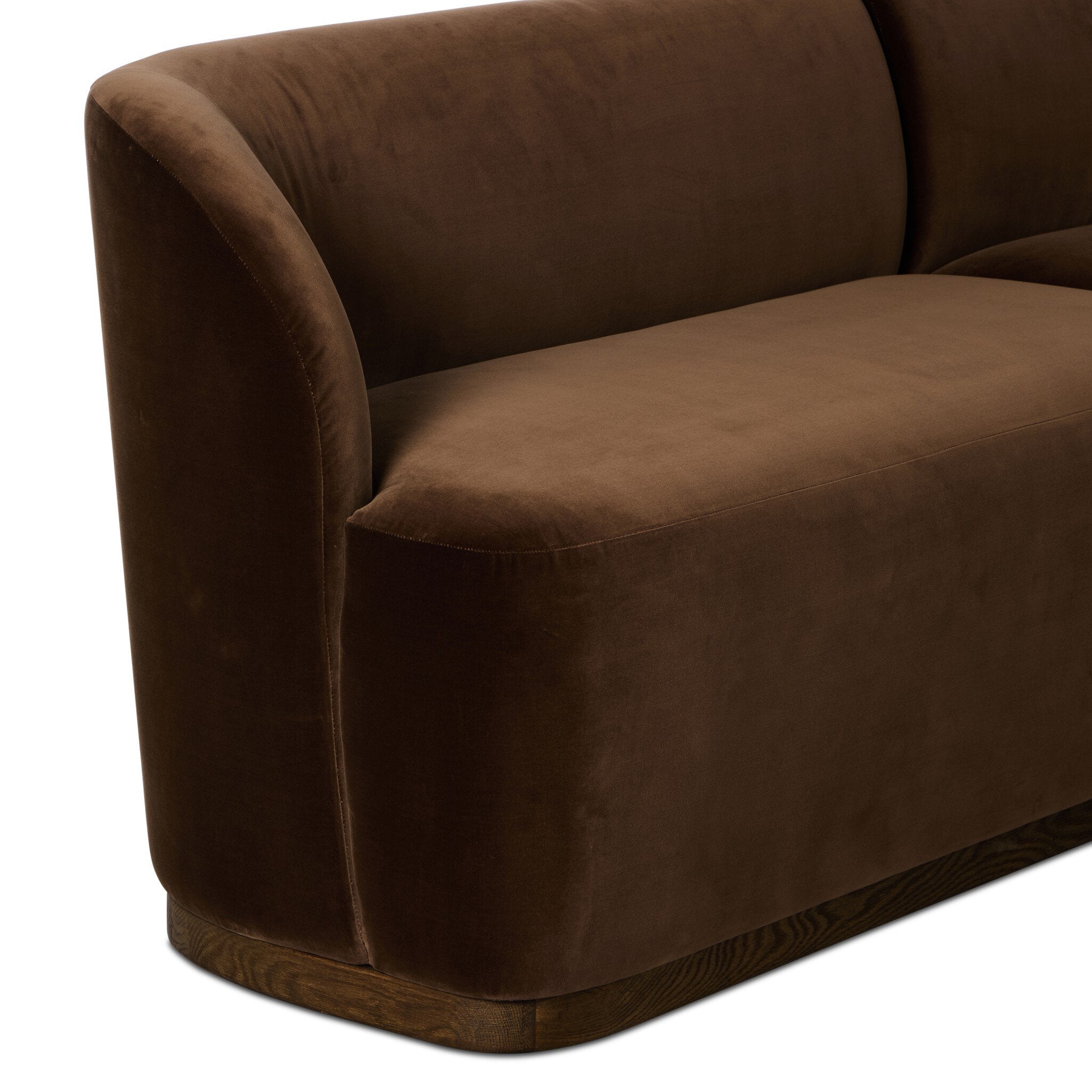 Four Hands Dorset Surrey Mink L-Shape Banquette detail view 4