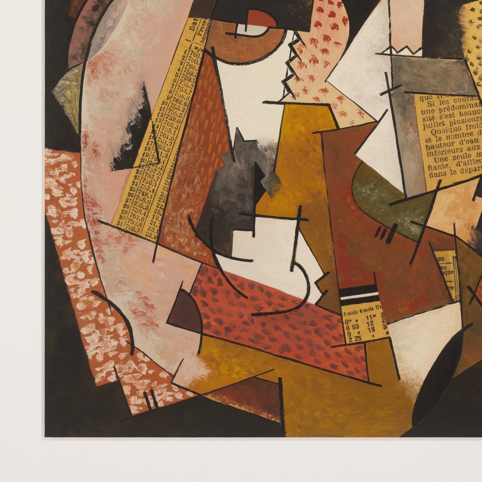 Four Hands x Georges Valmier Composition Au Papier Journal Framed Art material and finish detail