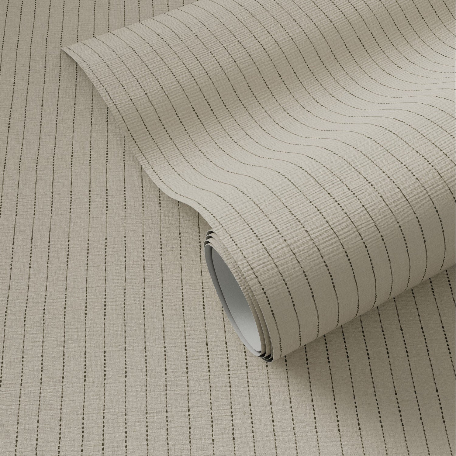 FH Art Studio Dobby Stripe Sand Grasscloth Wallpaper full product view