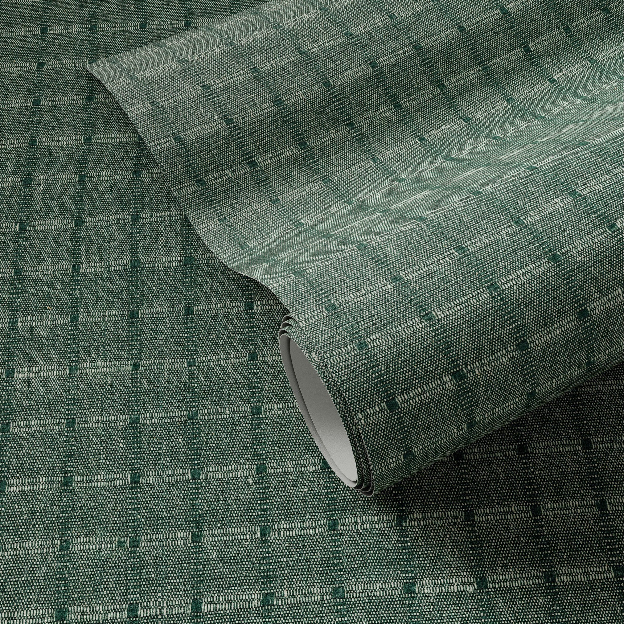 FH Art Studio Dobby Verdigris Grasscloth Wallpaper full product view