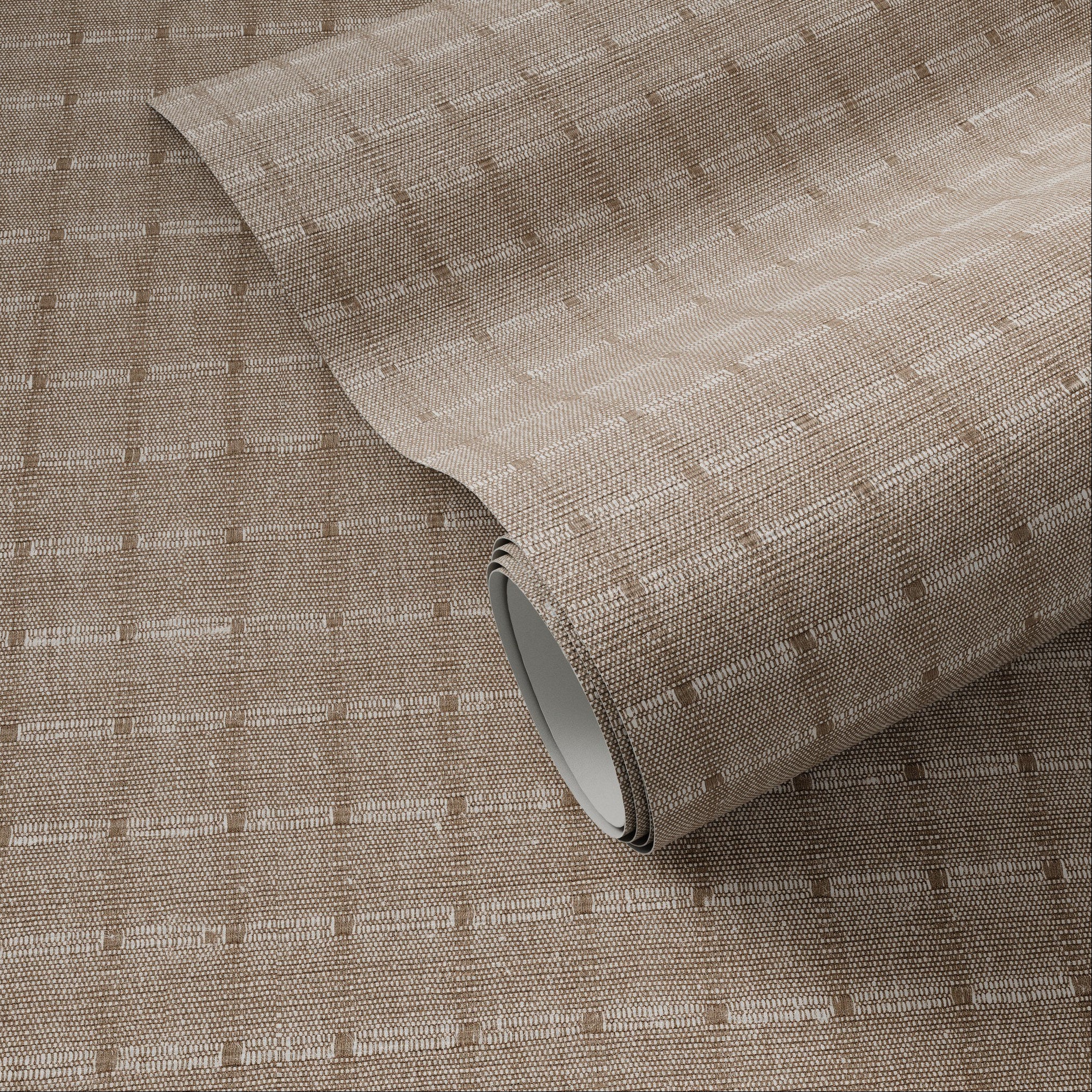 FH Art Studio Dobby Ecru Grasscloth Wallpaper full product view