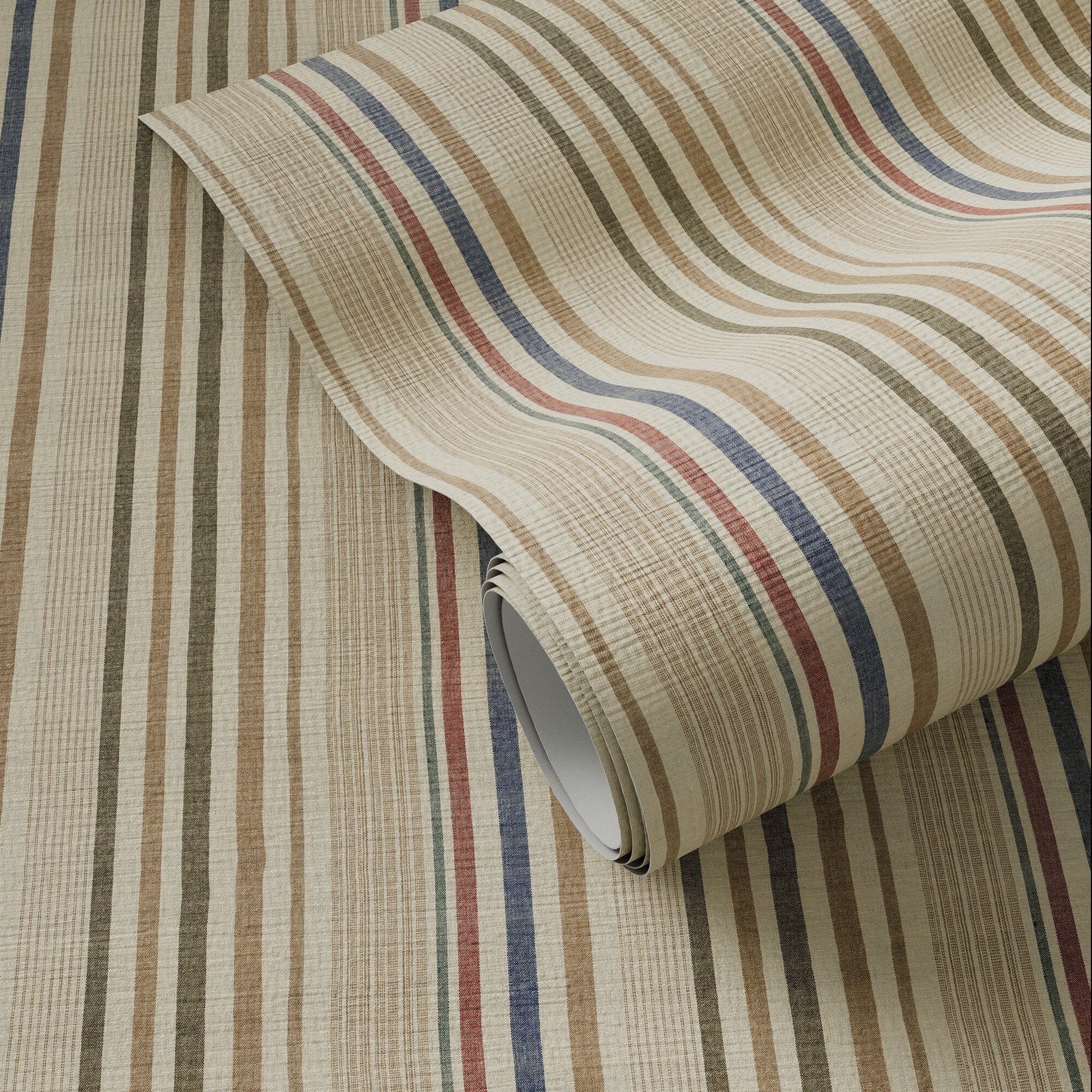 FH Art Studio Stripe Grasscloth Parchment Grasscloth Wallpaper full product view