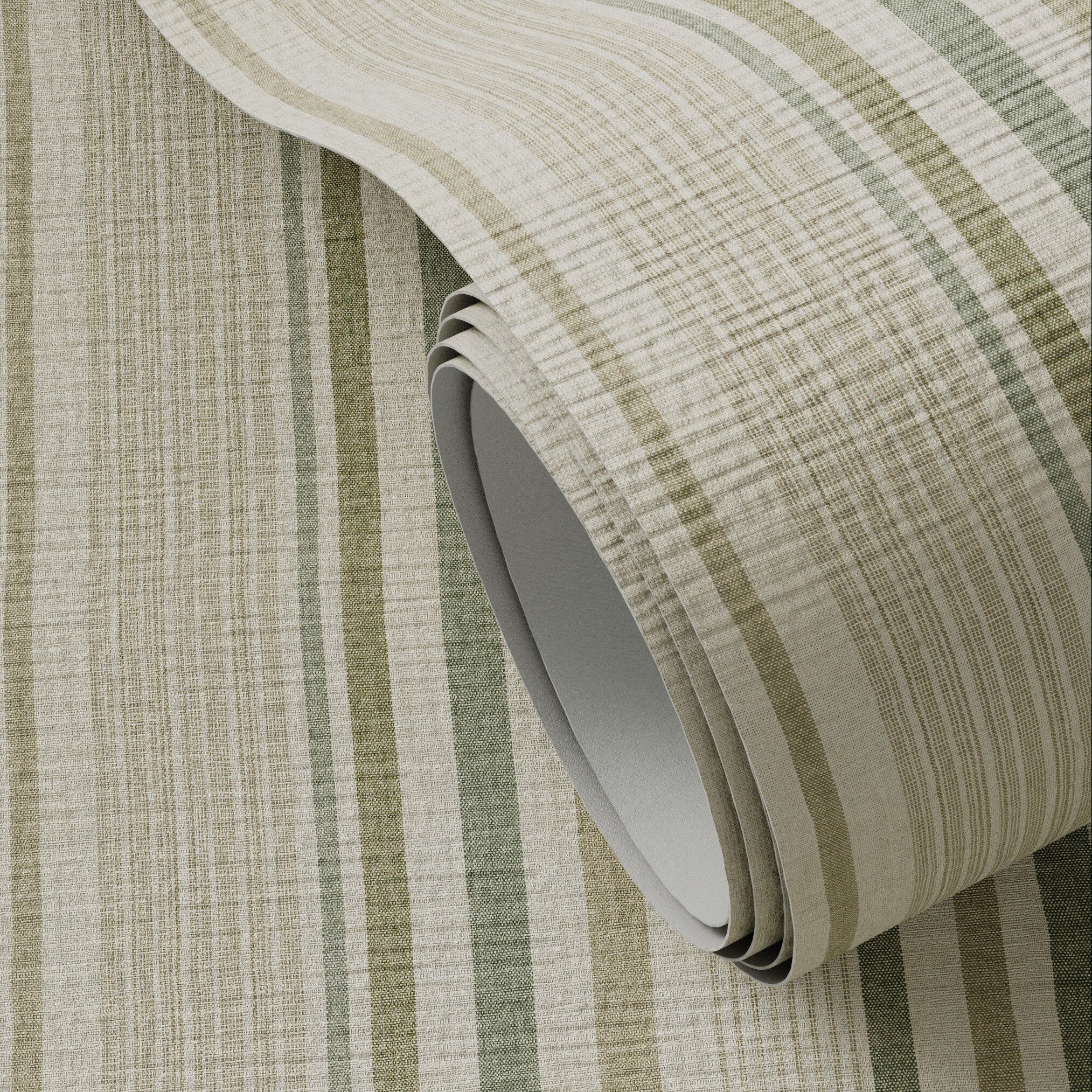 FH Art Studio Stripe Grasscloth Forest Grasscloth Wallpaper - detail view 1