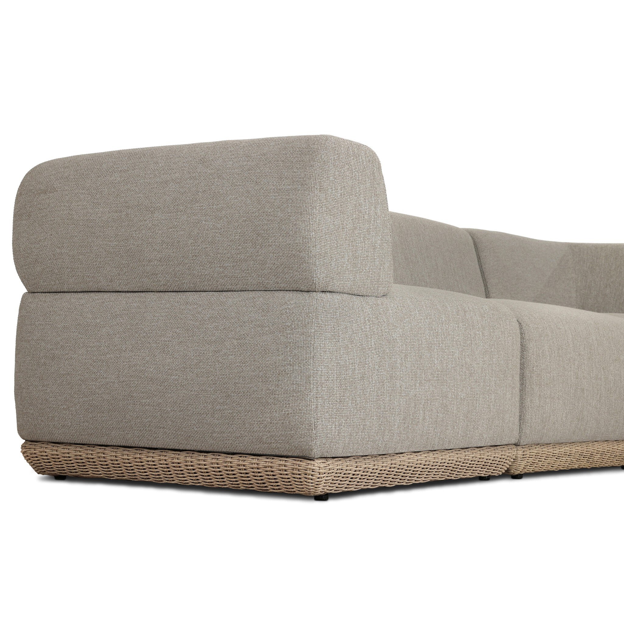 Four Hands Evander Ramiro Ecru 5 Piece Outdoor Sectional Sofa - detail view 2