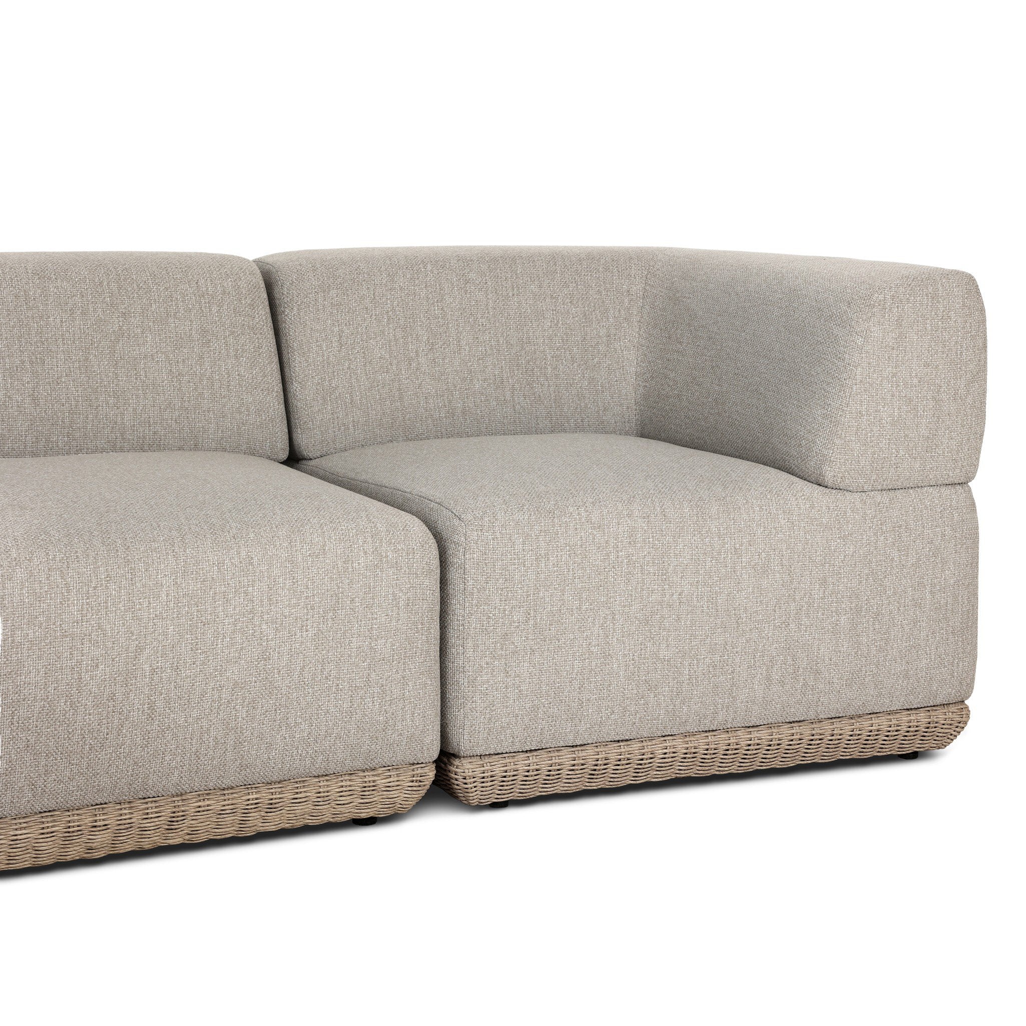 Four Hands Evander Ramiro Ecru 5 Piece Outdoor Sectional Sofa - detail view 3