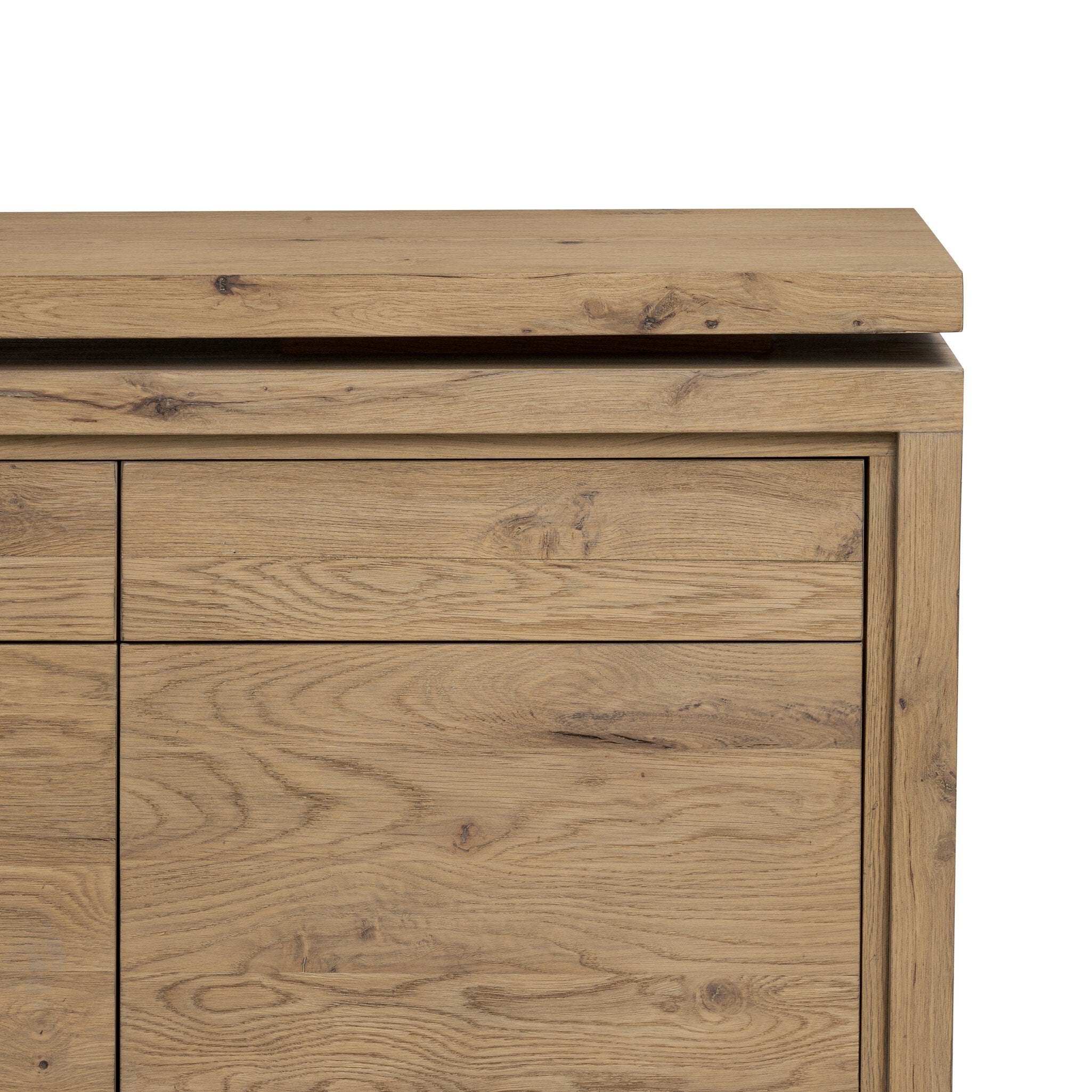 Four Hands Noah Aged Smoked Oak Resawn Rotating Desk - detail view 1