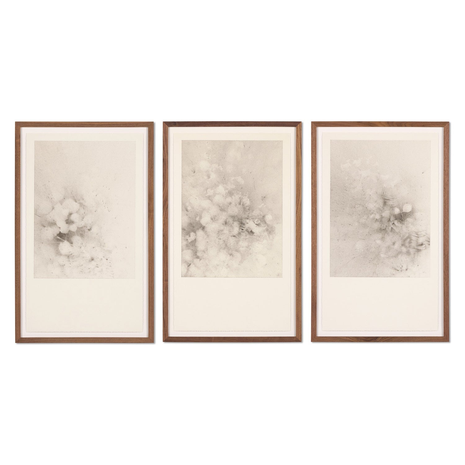 Four Hands x Adrian White Breath Drawing Framed Art Set of 3 styled view