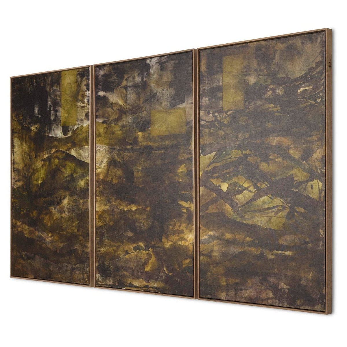 Four Hands x Matera Angle Triptych Framed Art Set of 3 - styled view (view 2)