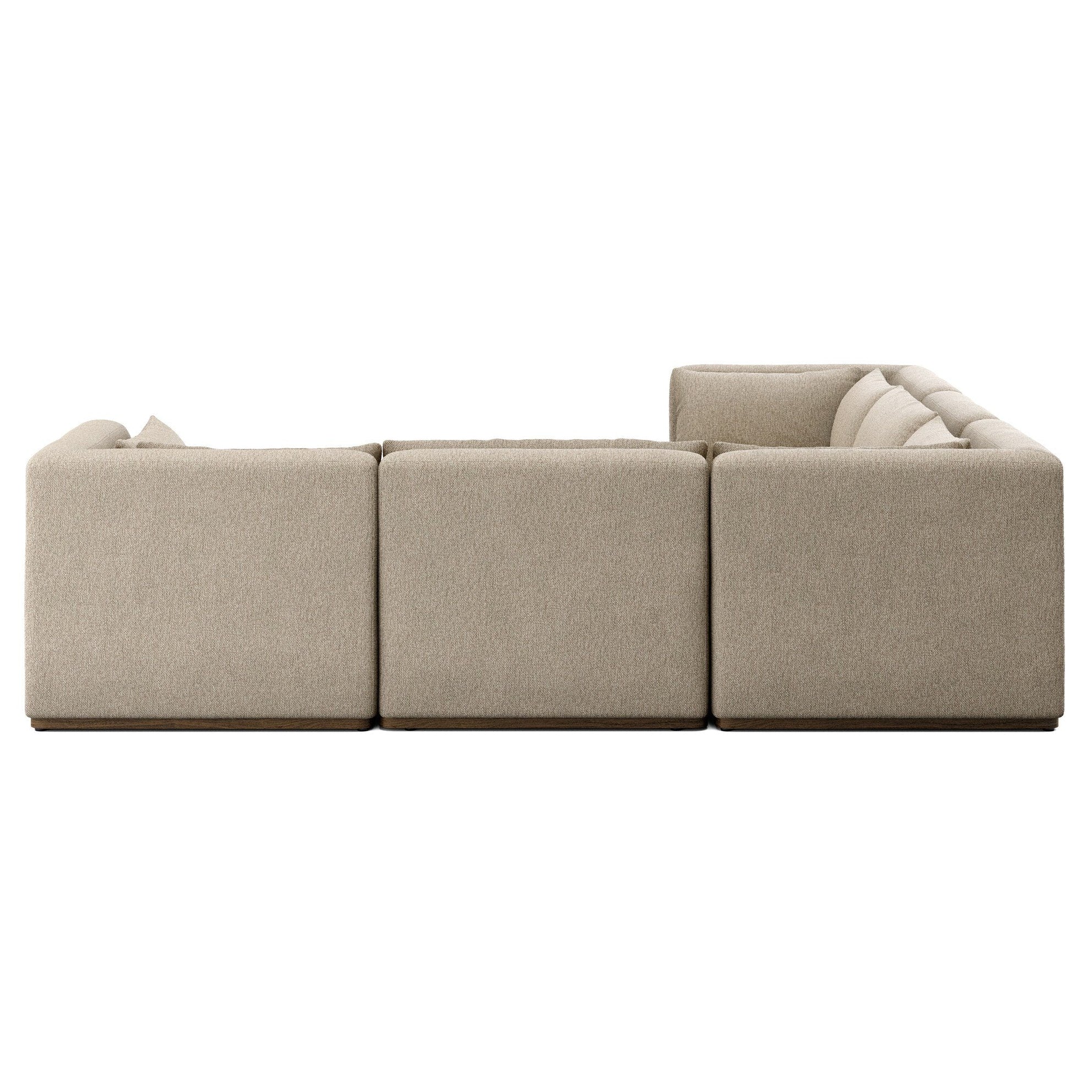 Four Hands Adler Concha Fog 5 Piece Outdoor Sectional Sofa - back view