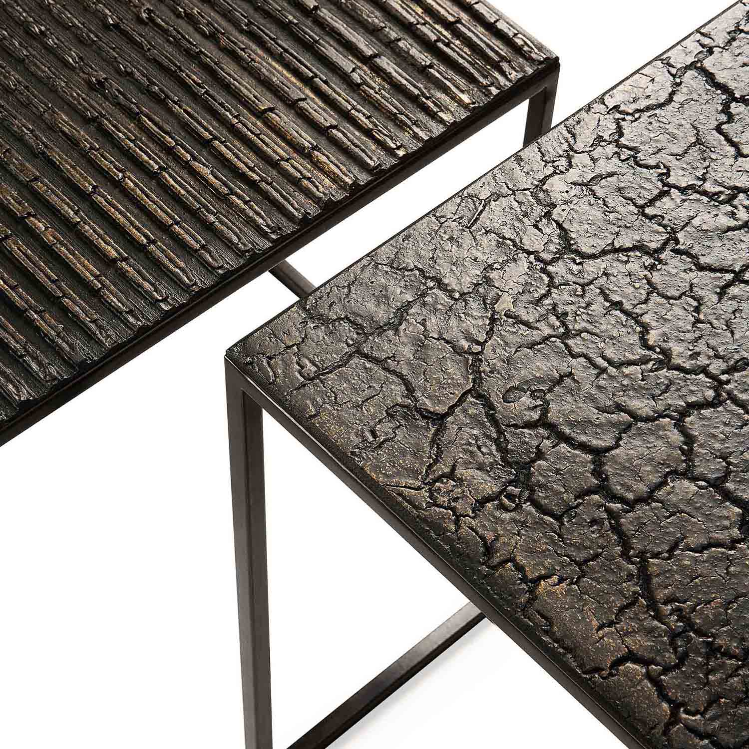 Ethnicraft Pentagon Nesting Coffee Table Set